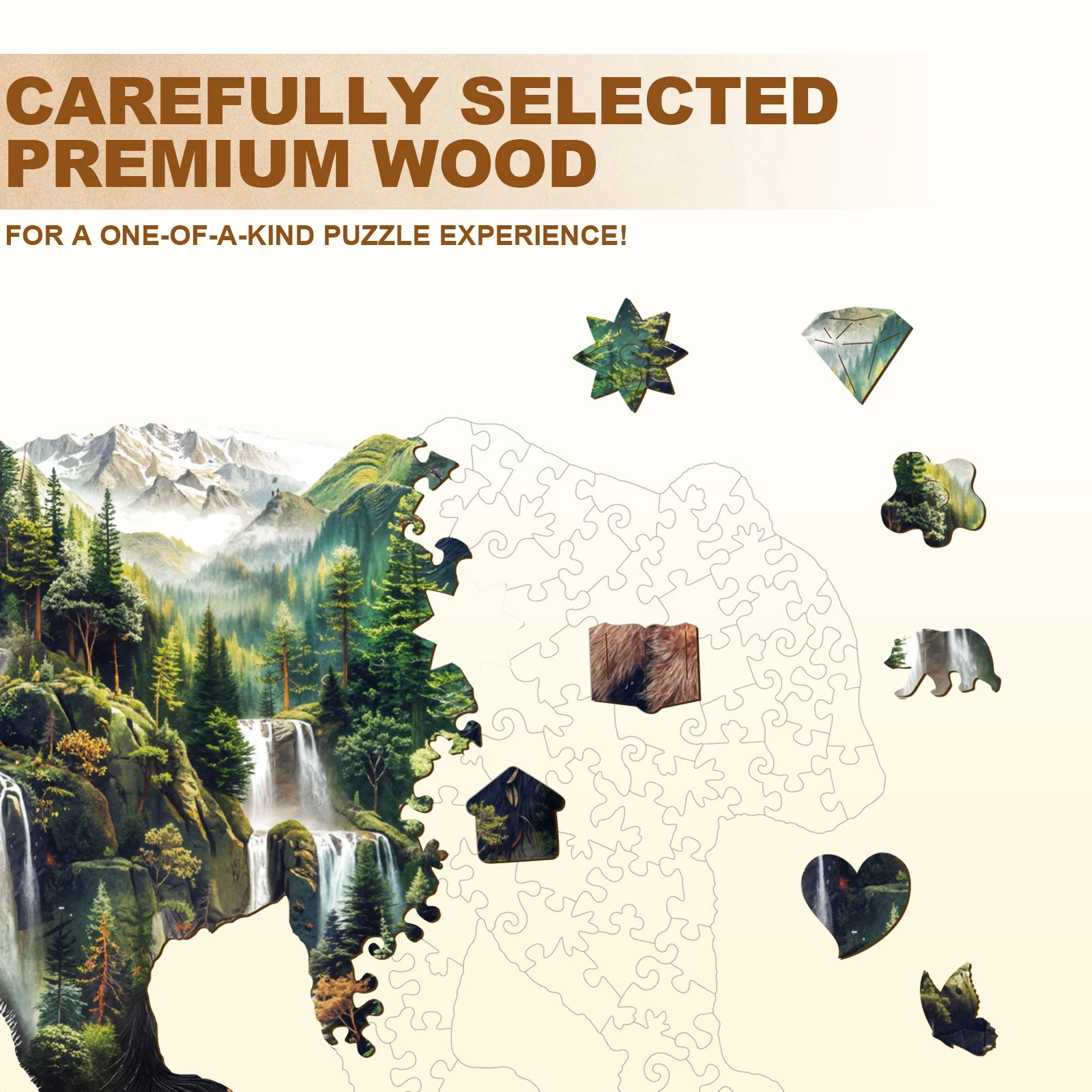 Mountain Panda Wooden Jigsaw Puzzle - Image 2