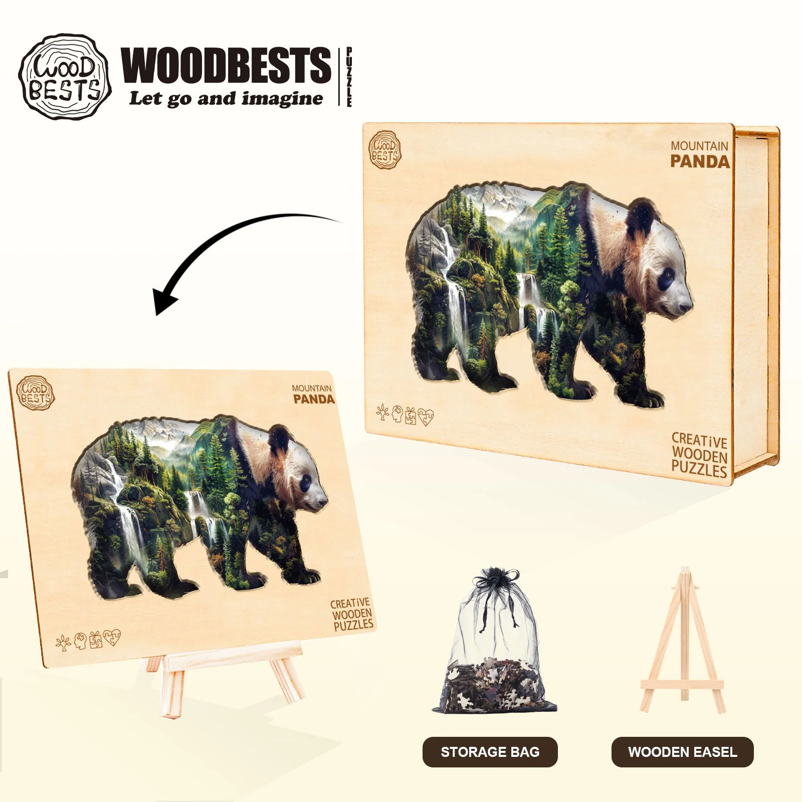Mountain Panda Wooden Jigsaw Puzzle - Image 7