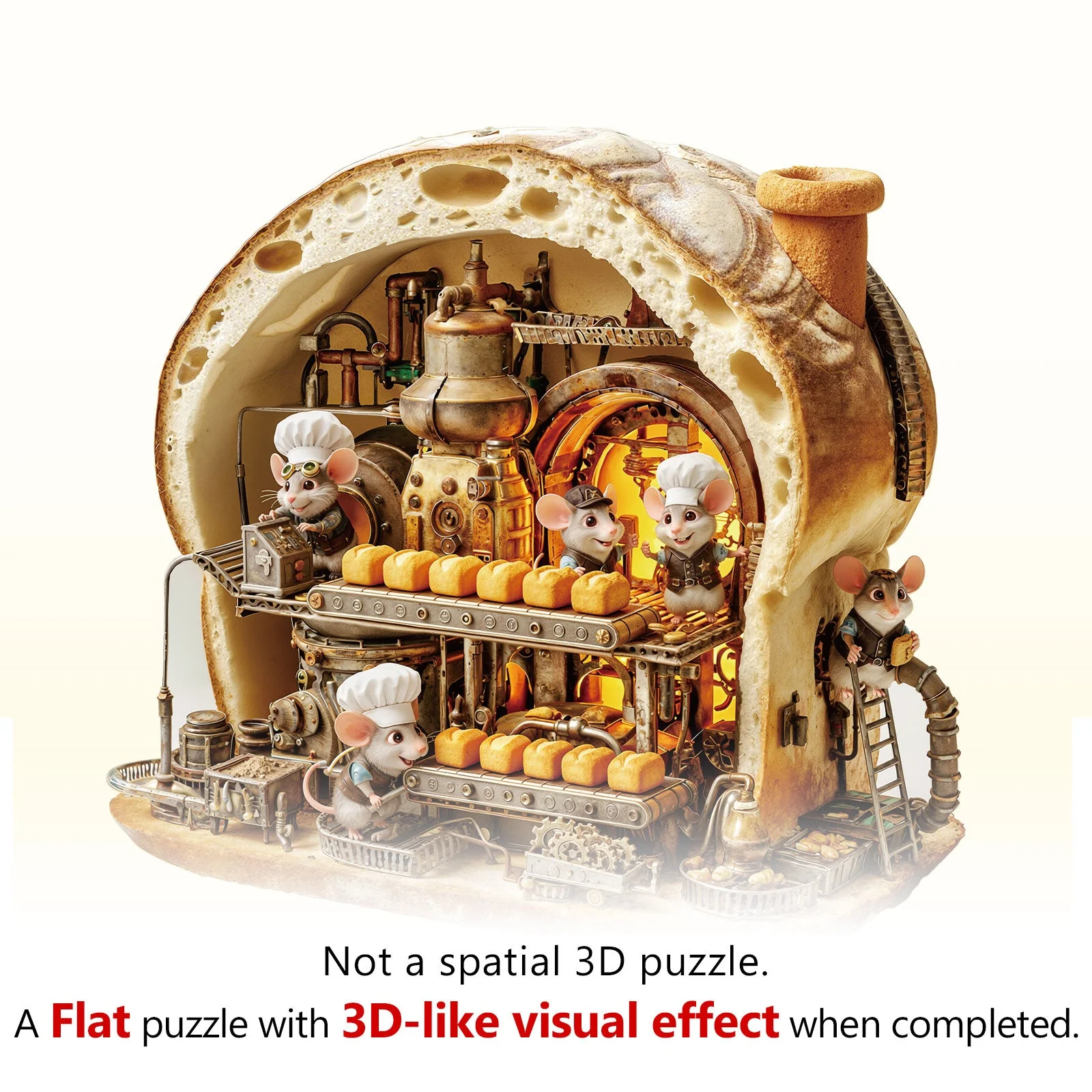 Mouse Bakery Wooden Jigsaw Puzzle - Image 3