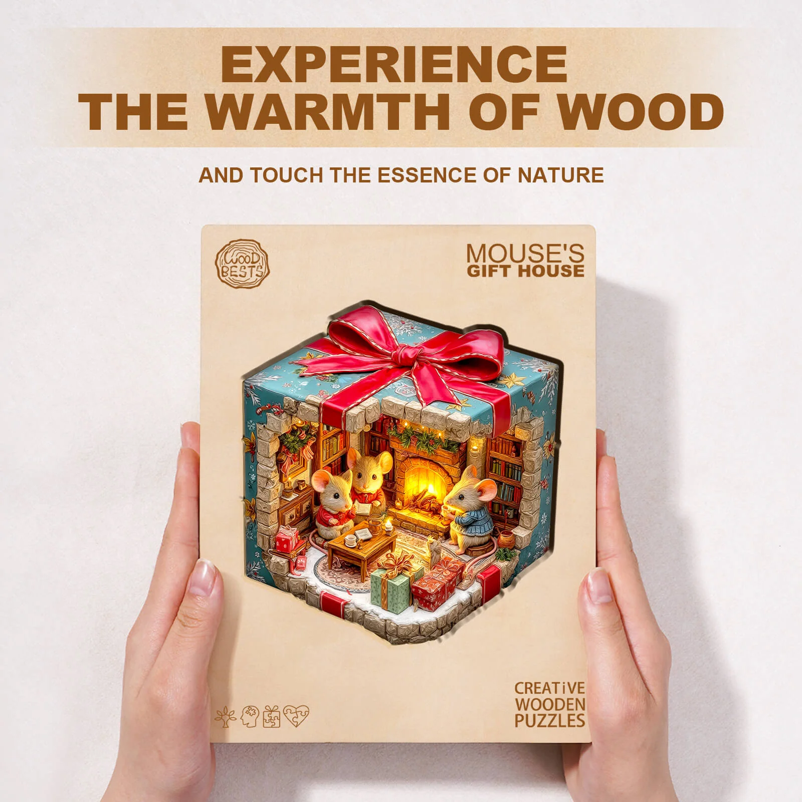 Mouse's Gift House Wooden Jigsaw Puzzle - Image 6