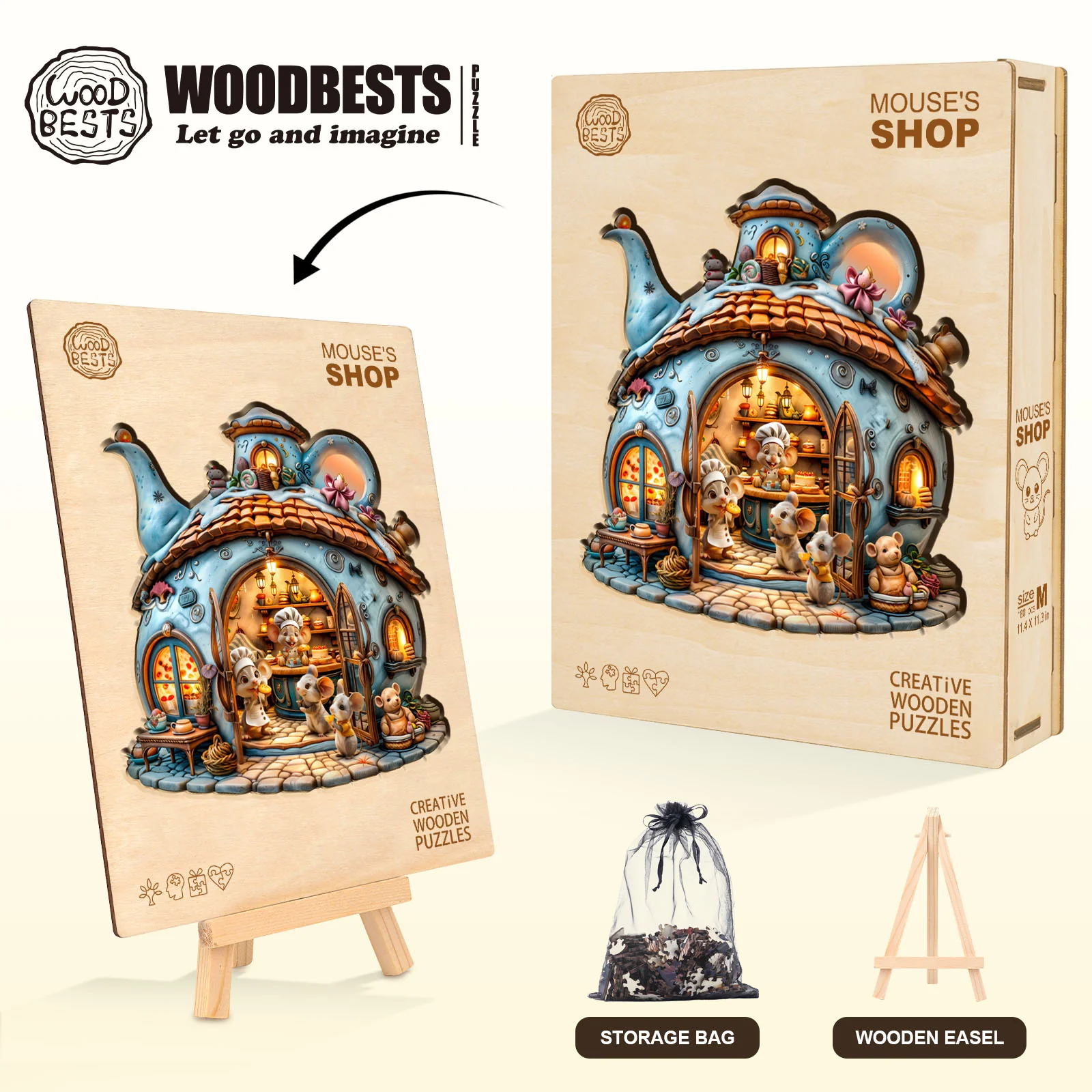 Mouse's Shop Wooden Jigsaw Puzzle - Image 7
