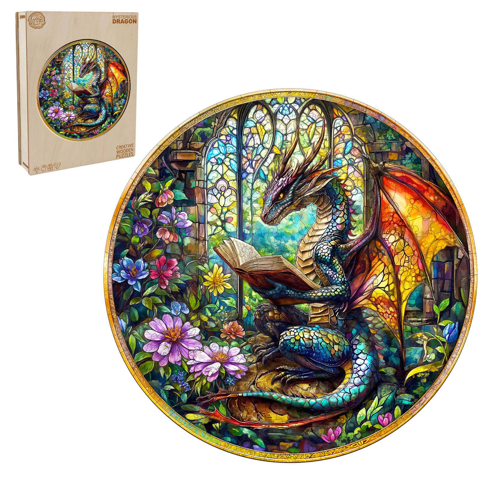 Mysterious Dragon Wooden Jigsaw Puzzle - Image 3