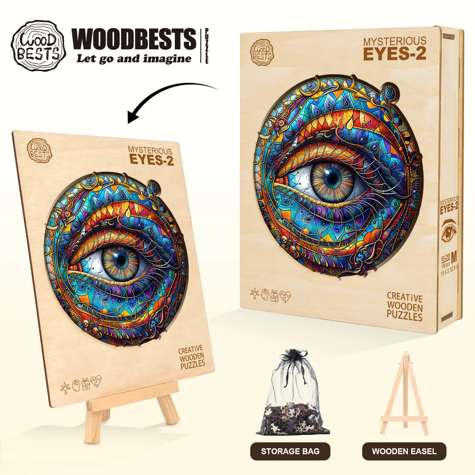 Mysterious eyes-2 Wooden Jigsaw Puzzle - Image 6