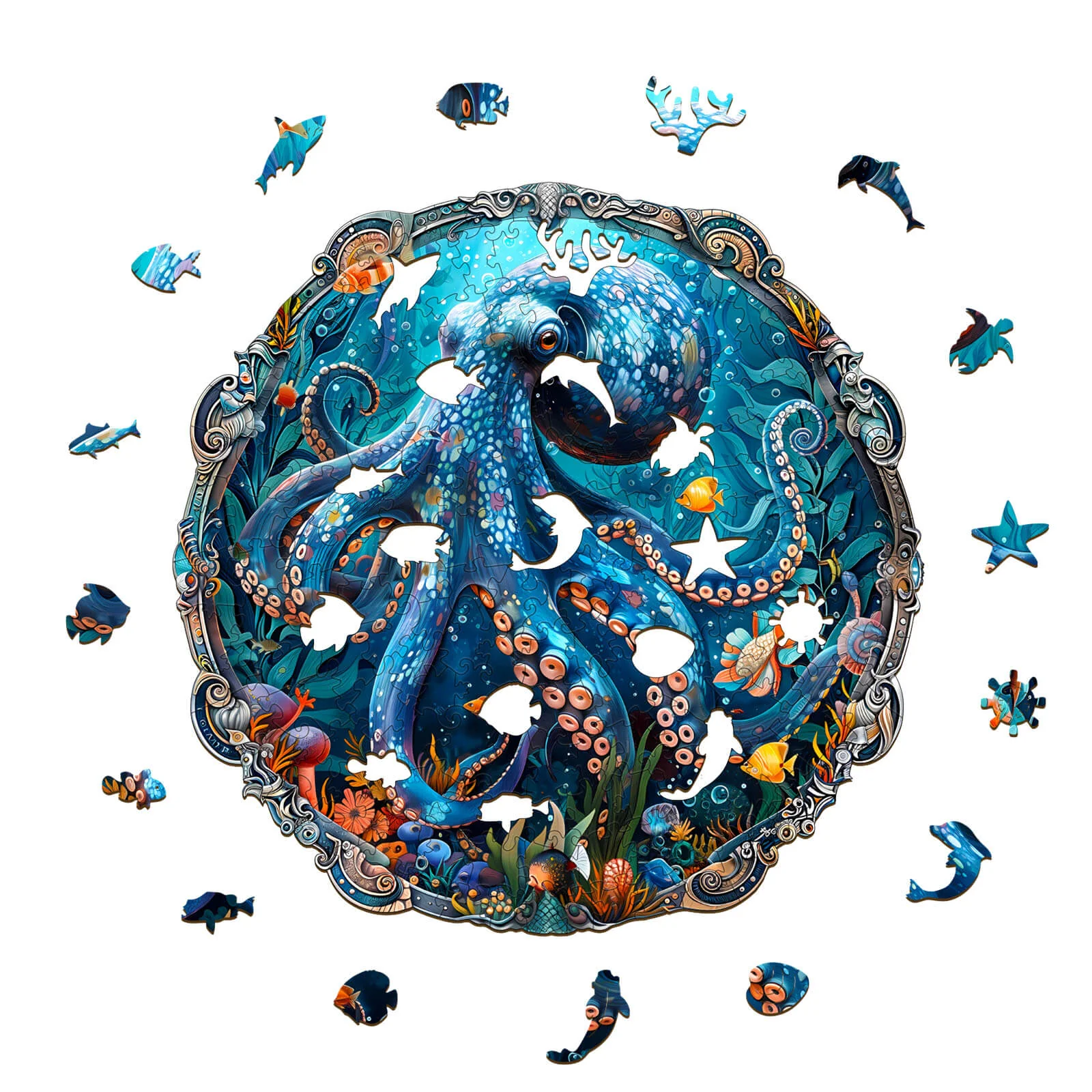 Mystic Tentacles Wooden Jigsaw Puzzle - Image 2