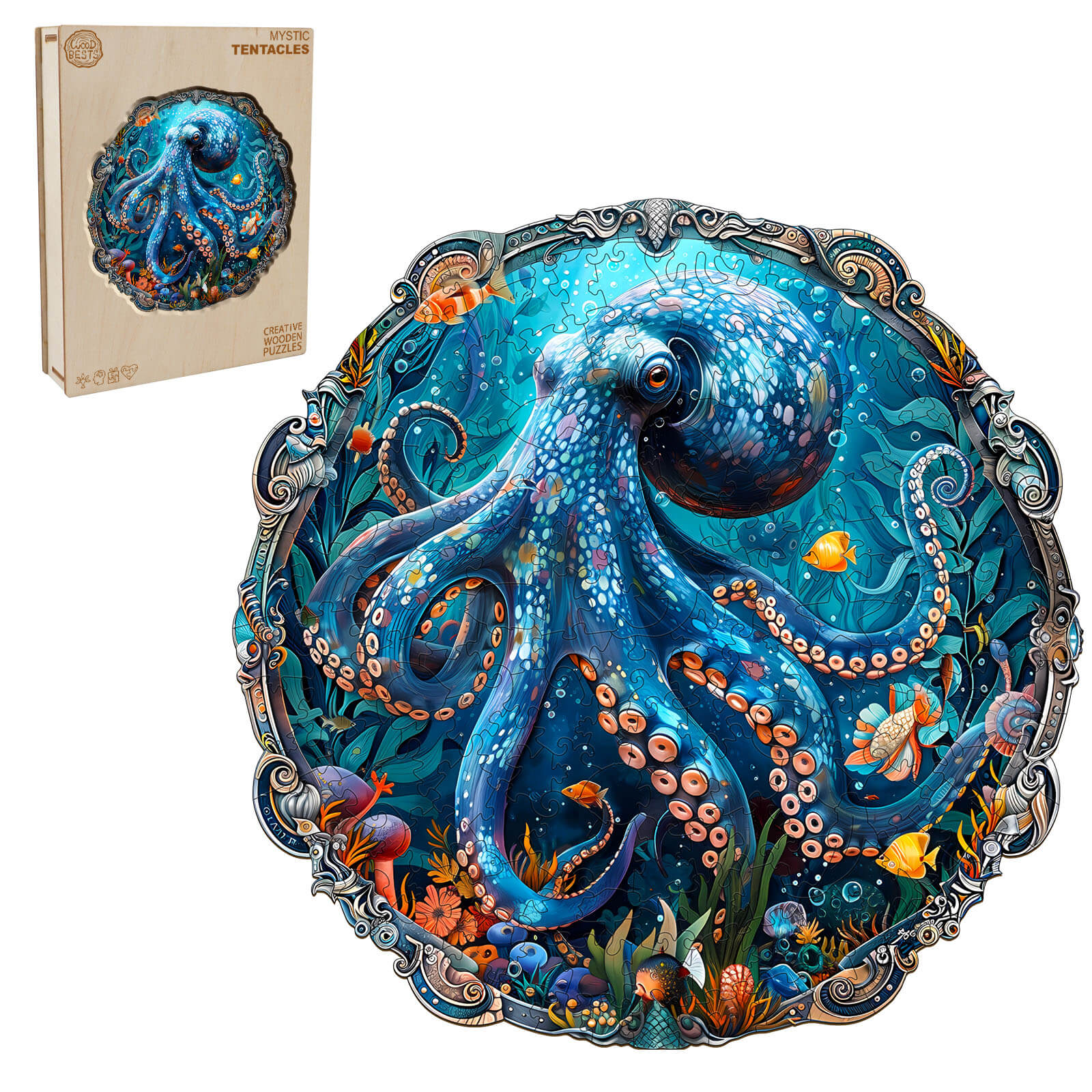 Mystic Tentacles Wooden Jigsaw Puzzle - Image 3