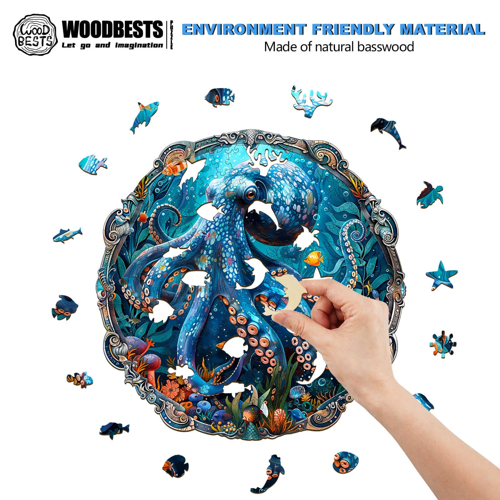 Mystic Tentacles Wooden Jigsaw Puzzle - Image 4