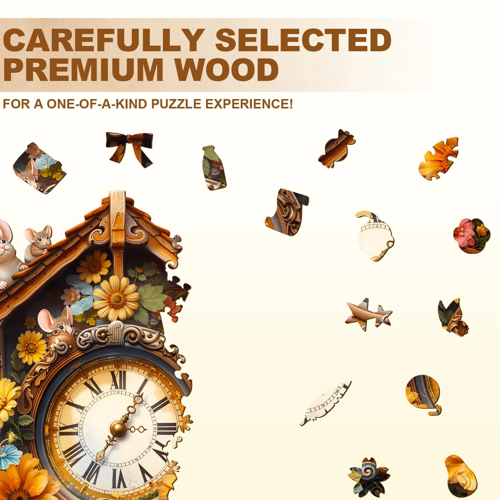 Nature's Clockwork Wooden Jigsaw Puzzle - Image 2