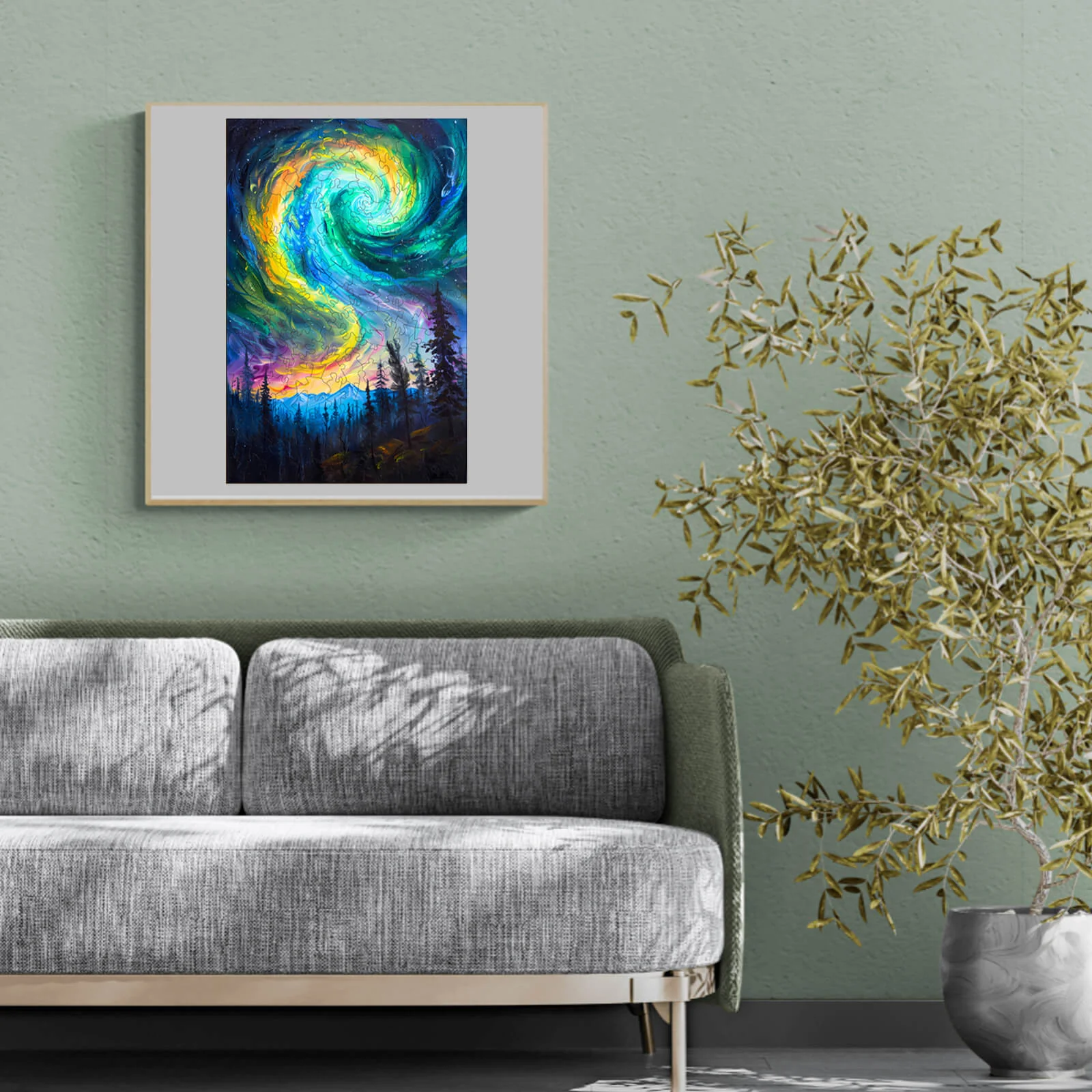 Night Aurora-1 Wooden Jigsaw Puzzle - Image 10