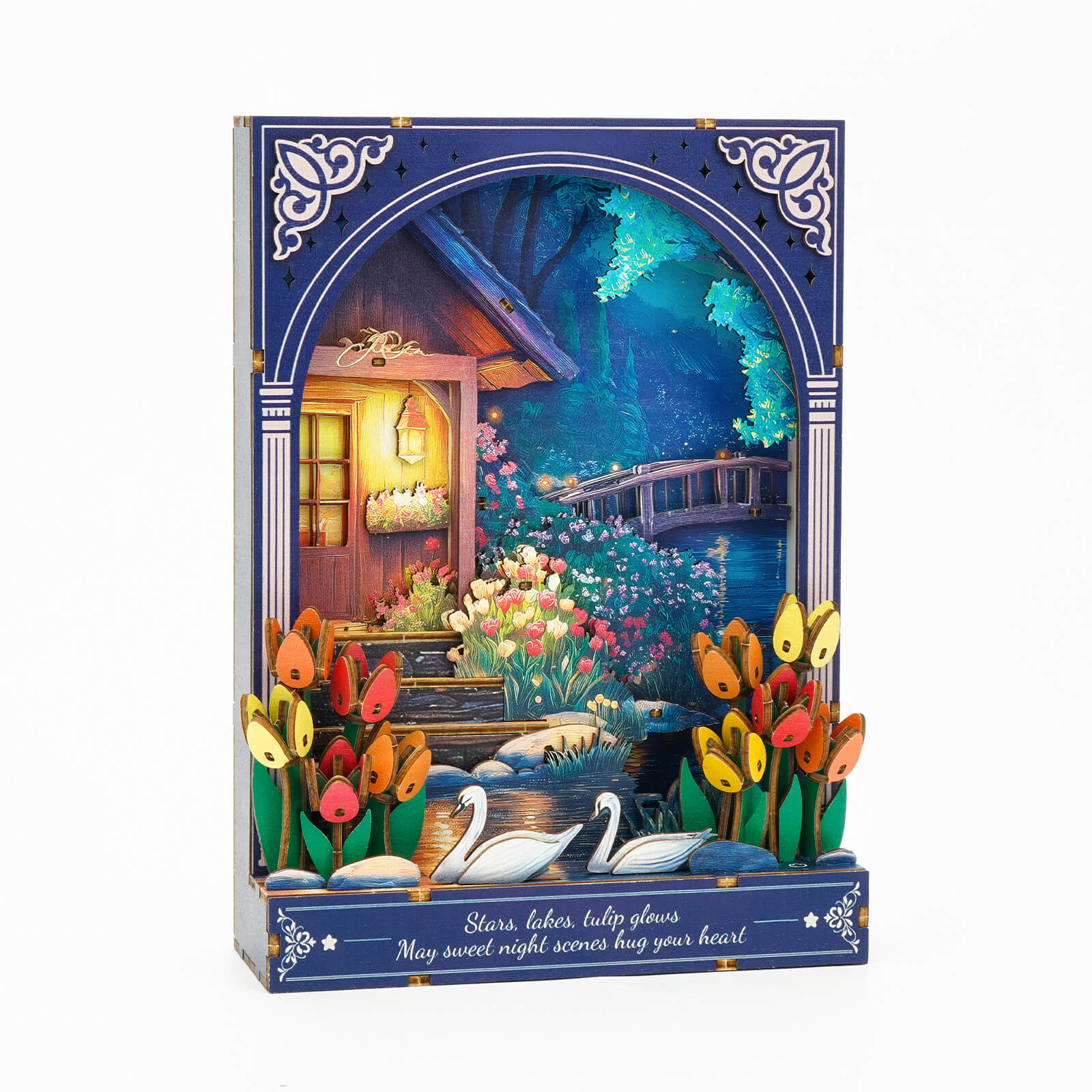 Nocturne at Starlake – DIY Wooden Painting, 3D Puzzle Craft Kit - Image 5