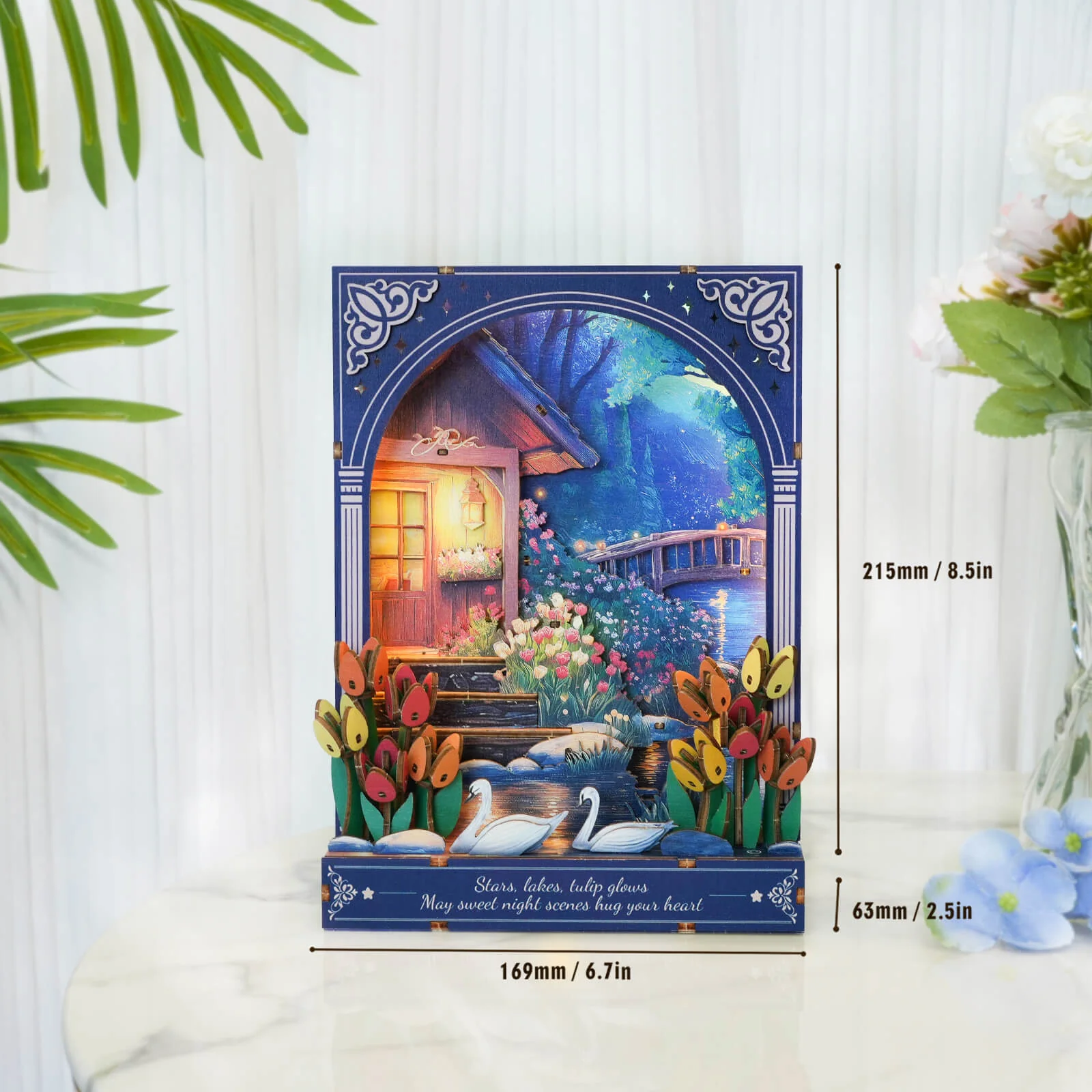 Nocturne at Starlake – DIY Wooden Painting, 3D Puzzle Craft Kit - Image 6