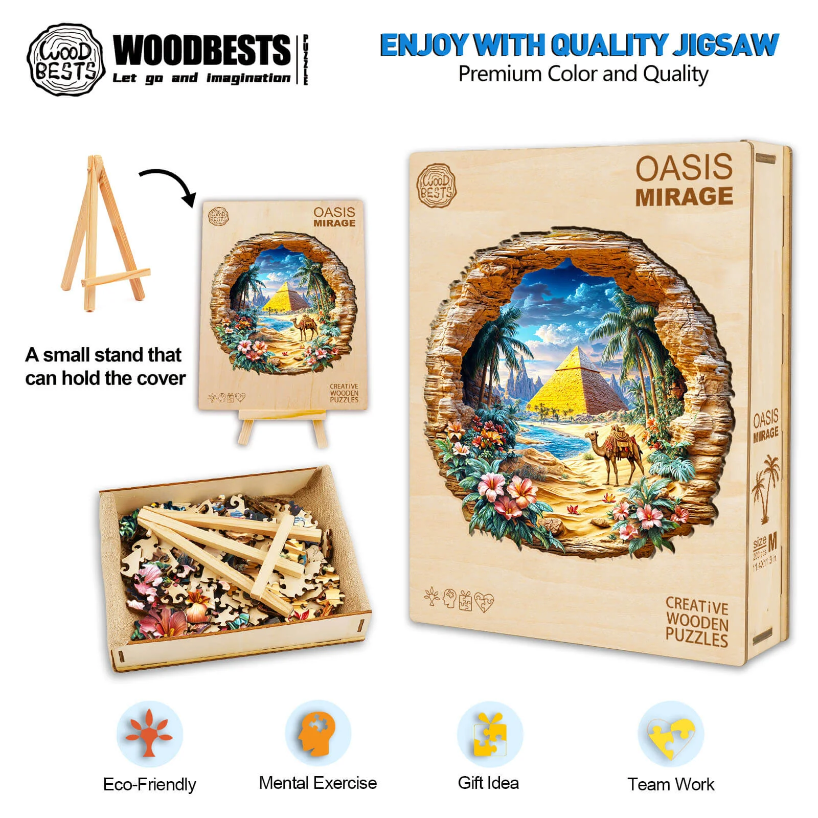 Oasis Mirage Wooden Jigsaw Puzzle - Image 6