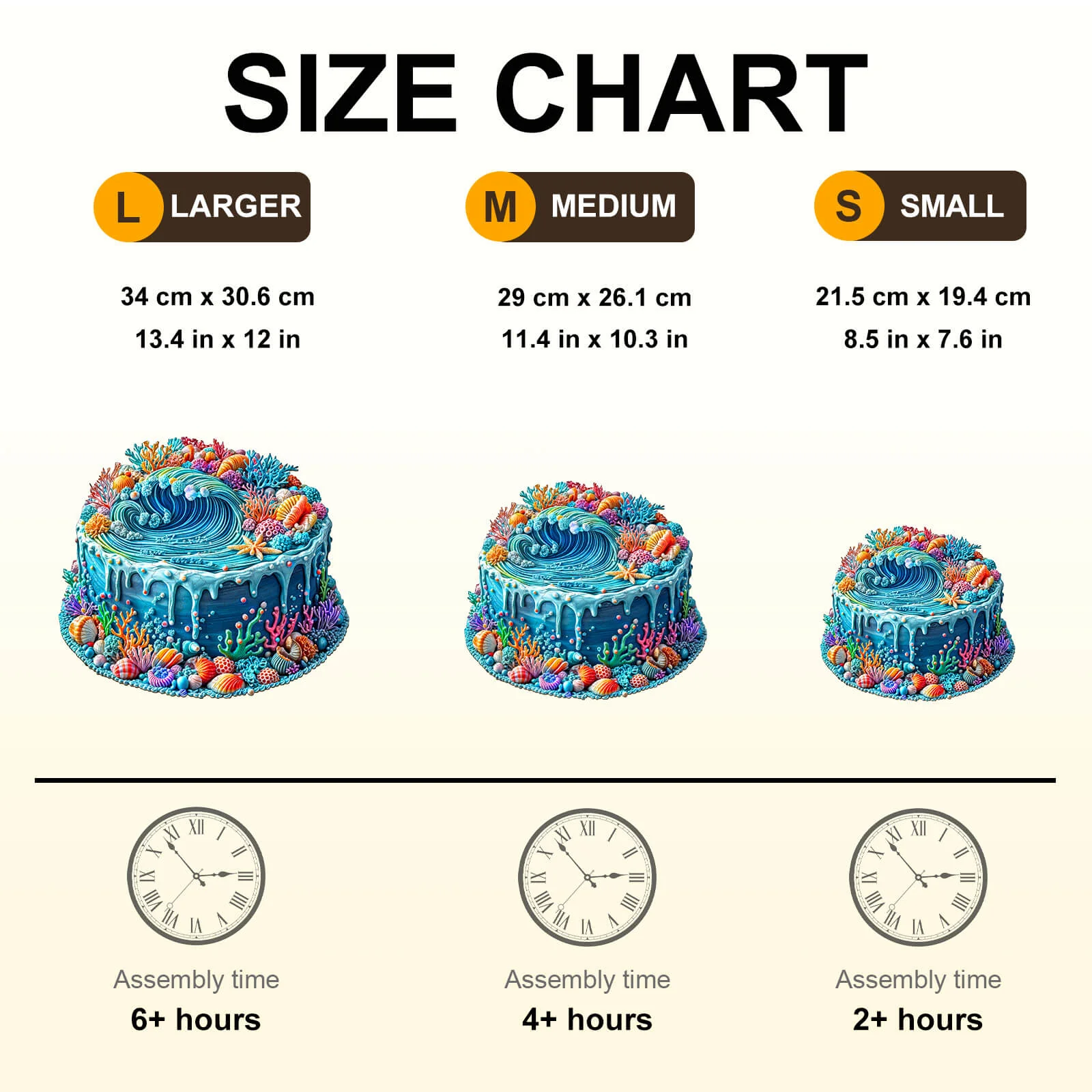 Ocean Cake Wooden Jigsaw Puzzle - Image 7
