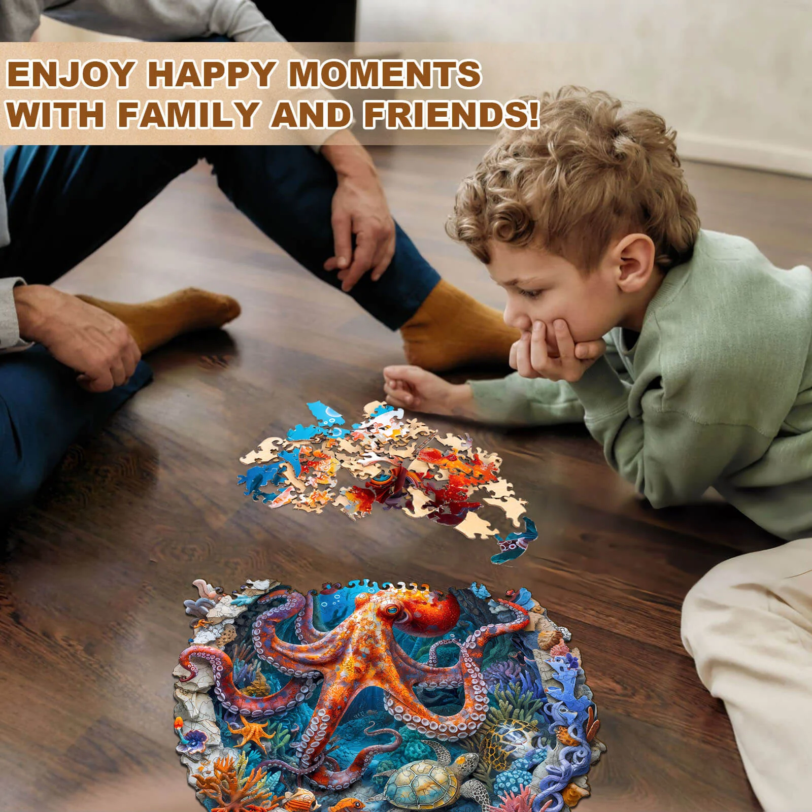 Octopus Haven Wooden Jigsaw Puzzle - Image 8