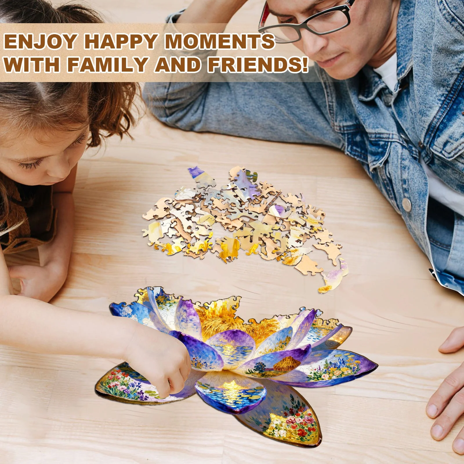 Oil On Lotus Wooden Jigsaw Puzzle - Image 10