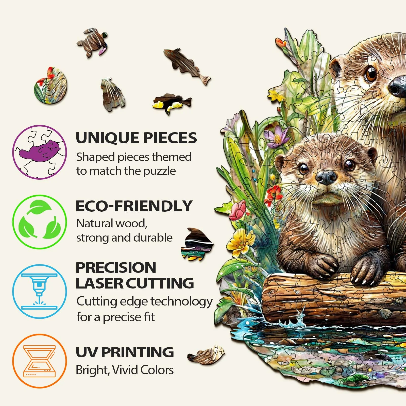 Otter Wooden Jigsaw Puzzle - Image 5