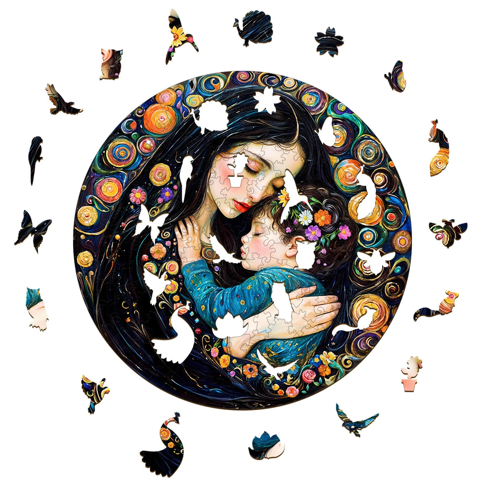 Painting Motherly Love Wooden Jigsaw Puzzle - Image 2