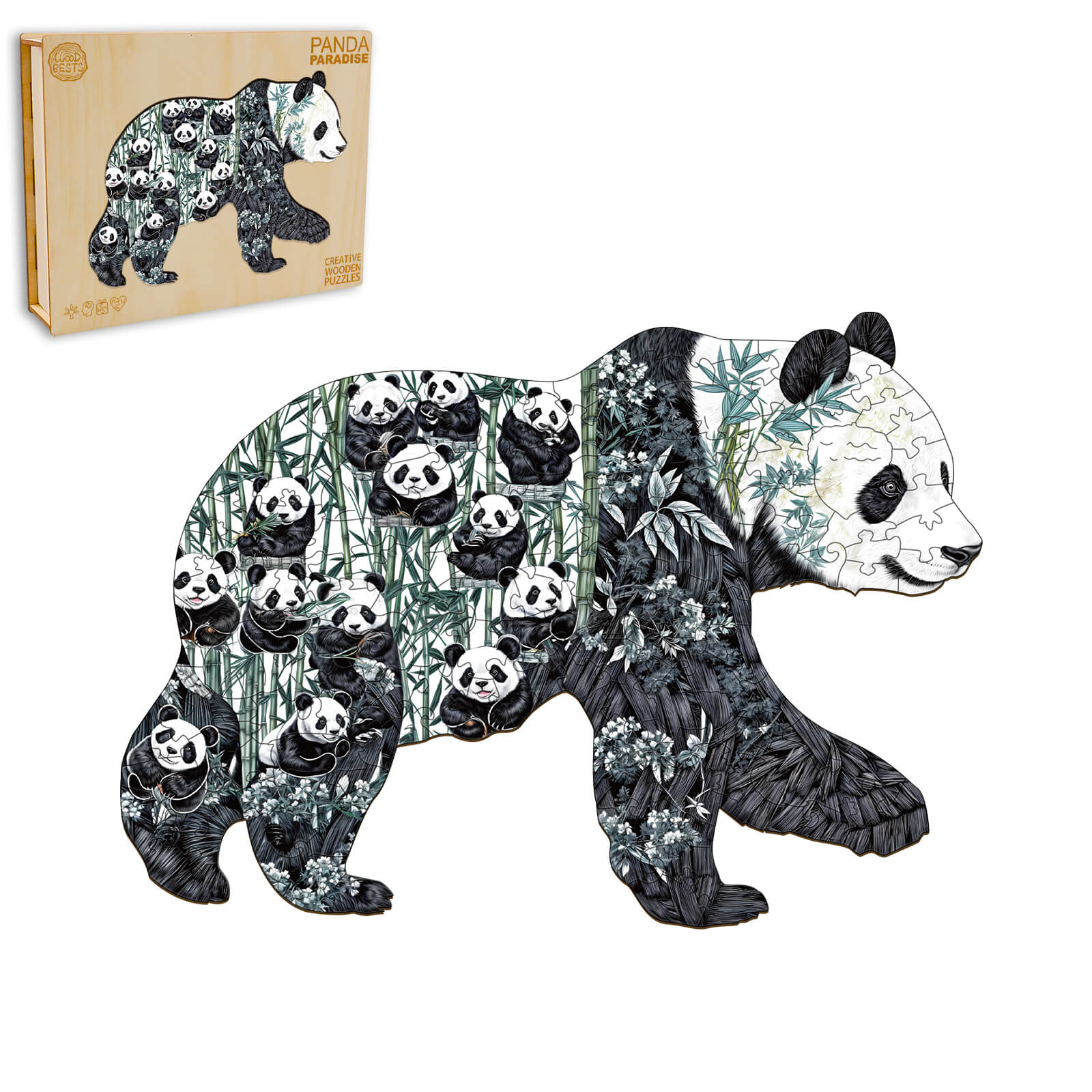 Panda Paradise Wooden Jigsaw Puzzle - Image 5