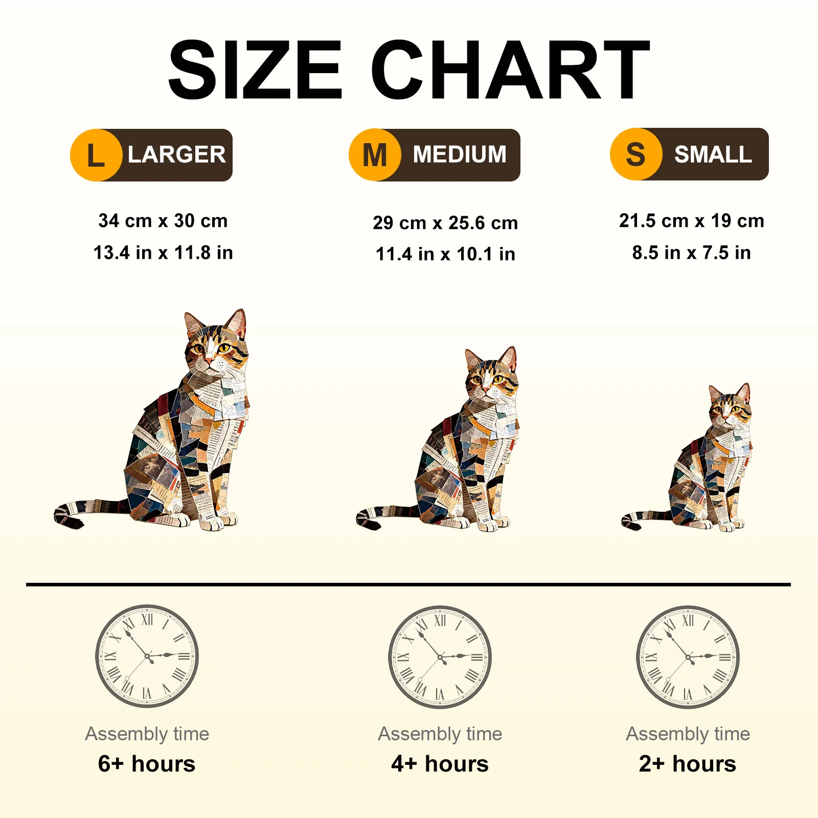 Paper Art Cat Wooden Jigsaw Puzzle - Image 6