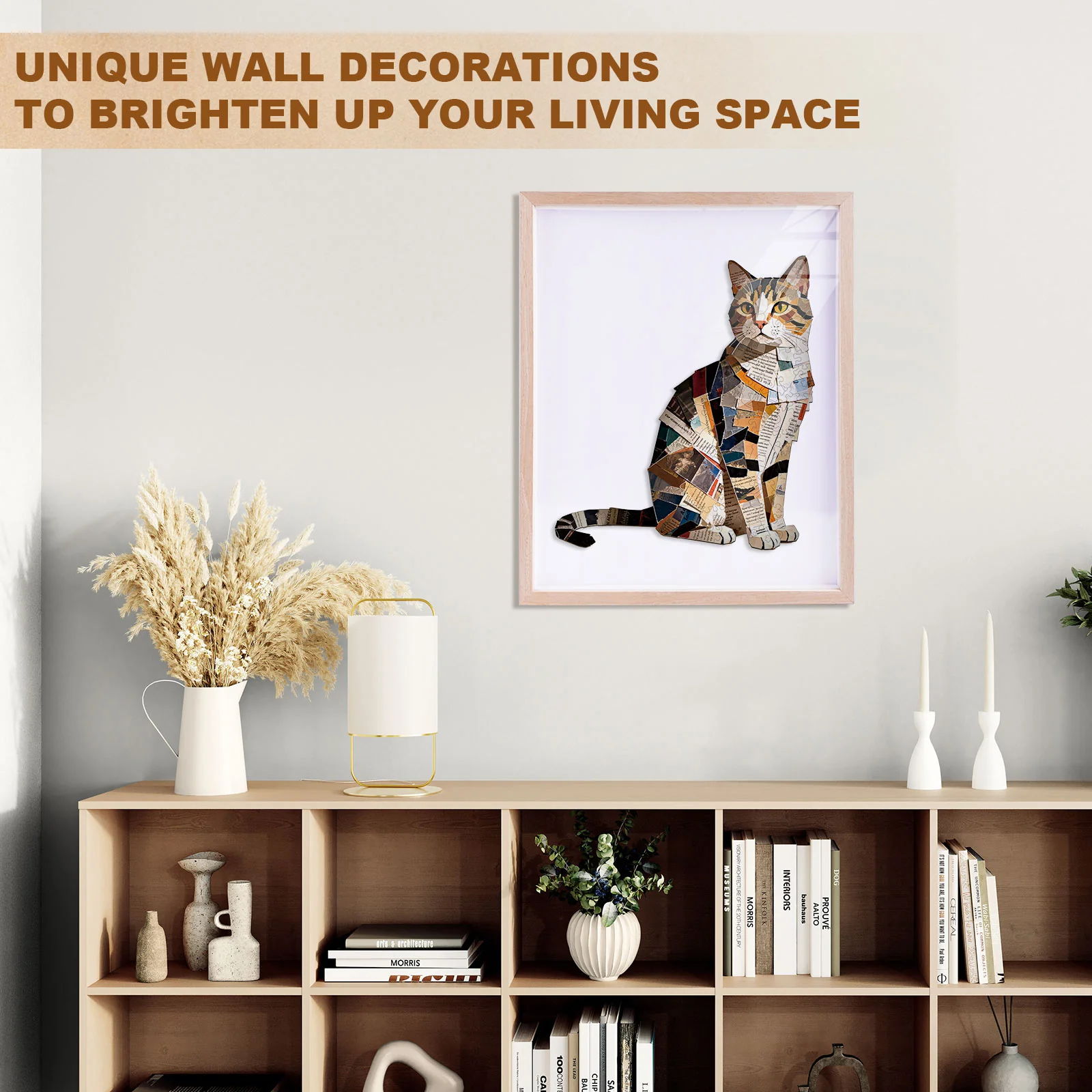 Paper Art Cat Wooden Jigsaw Puzzle - Image 8