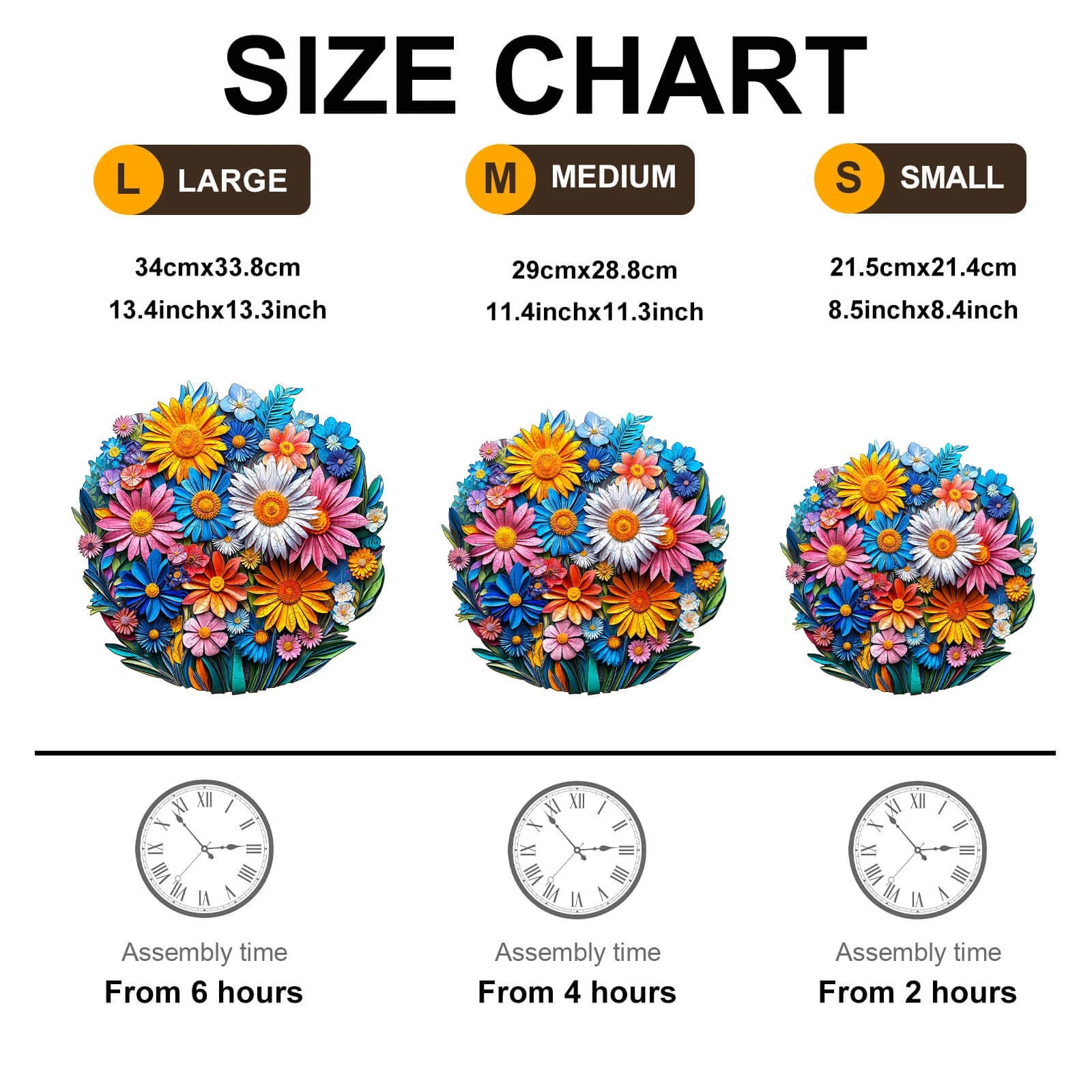 Paper flower Wooden Jigsaw Puzzle - Image 7