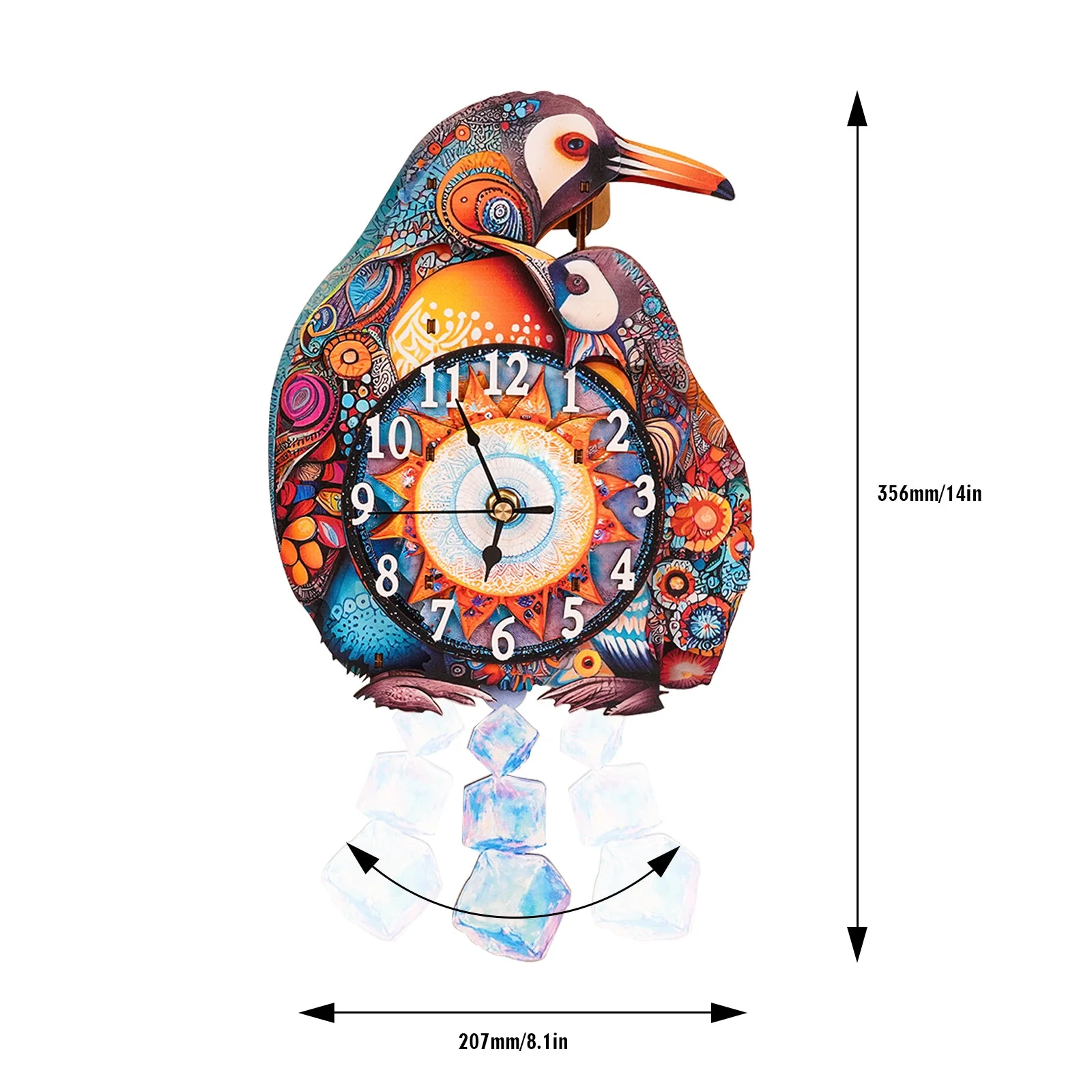 Parent-Child Penguins - DIY Wooden Clock, 3D Puzzle Craft Kit - Image 6