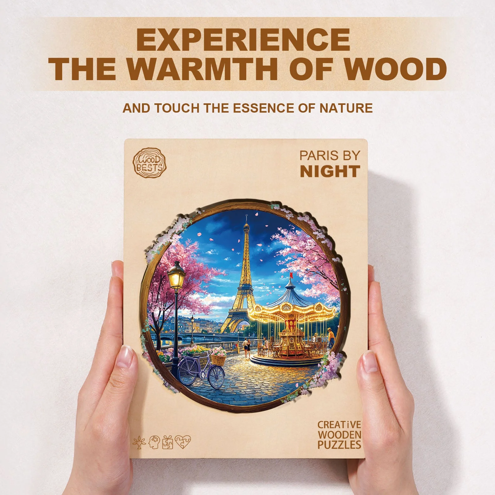 Paris by Night Wooden Jigsaw Puzzle - Image 4