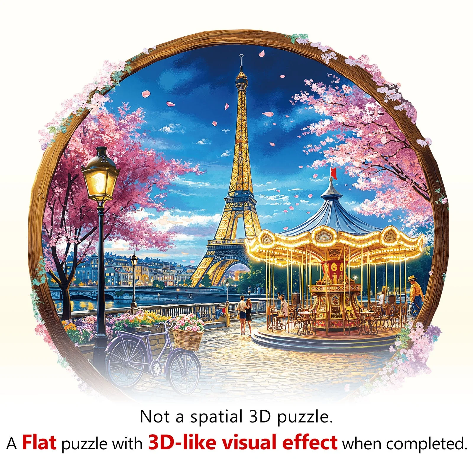 Paris by Night Wooden Jigsaw Puzzle - Image 9