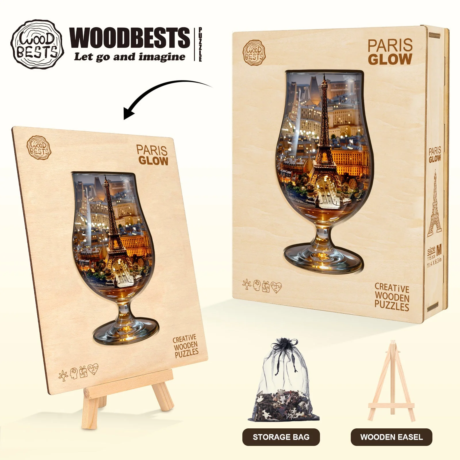 Paris Glow Wooden Jigsaw Puzzle - Image 8
