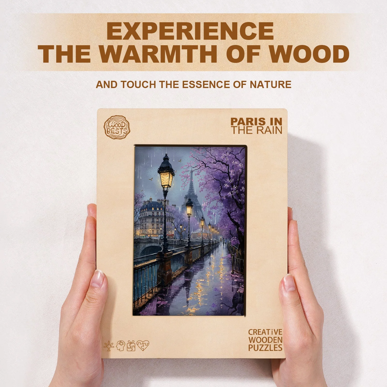Paris In The Rain Wooden Jigsaw Puzzle - Image 4