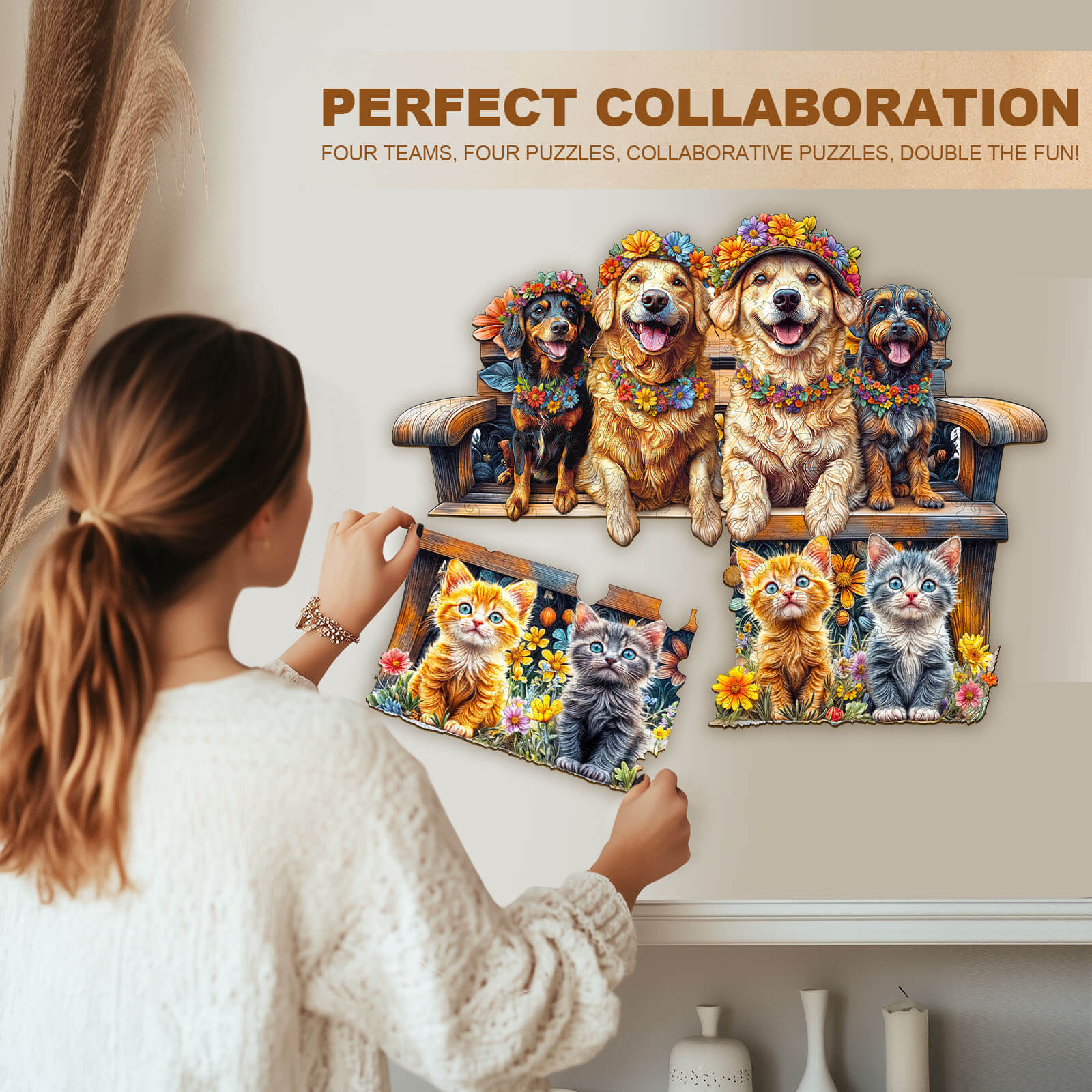 Party Puzzle-Pets on the Bench - Image 10