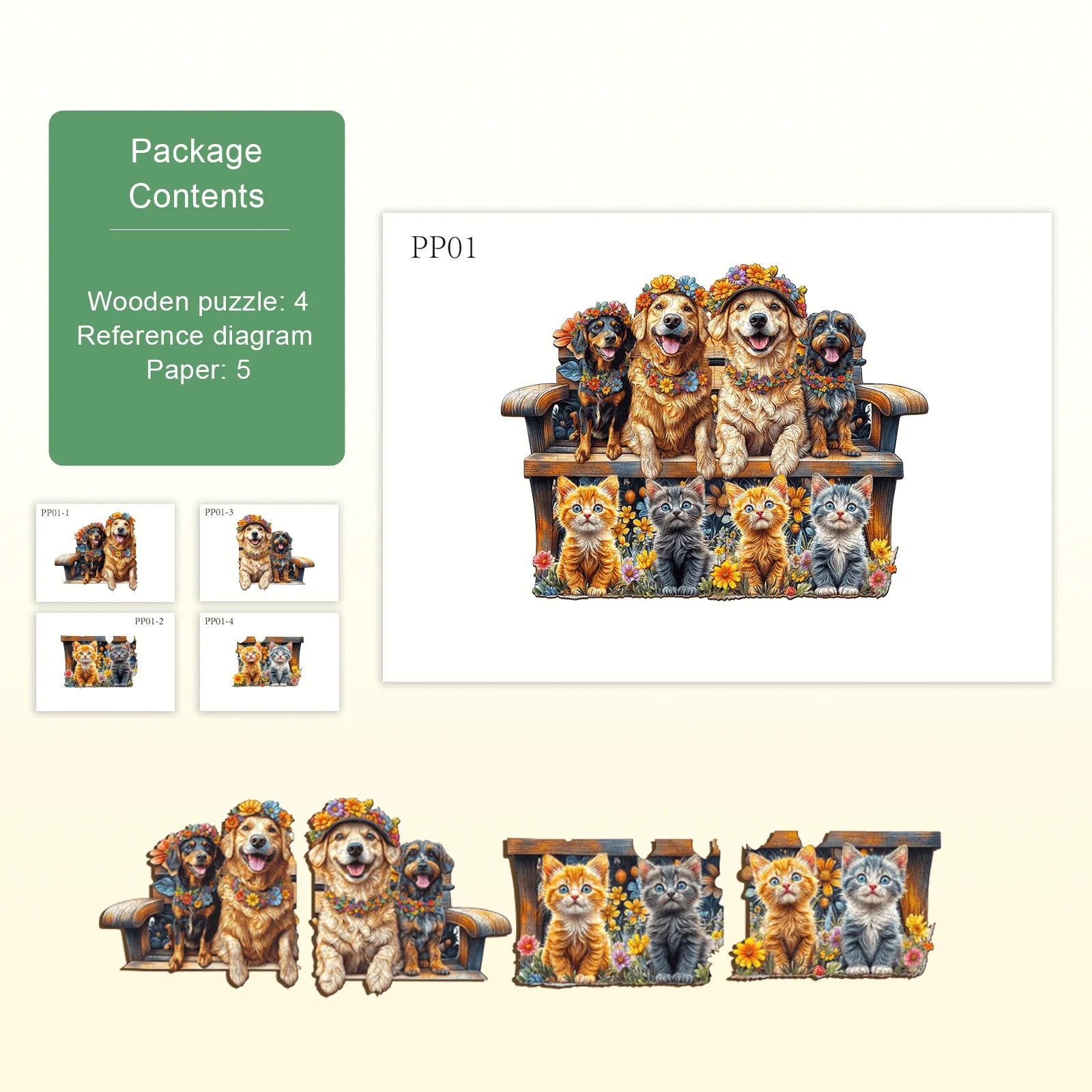 Party Puzzle-Pets on the Bench - Image 4