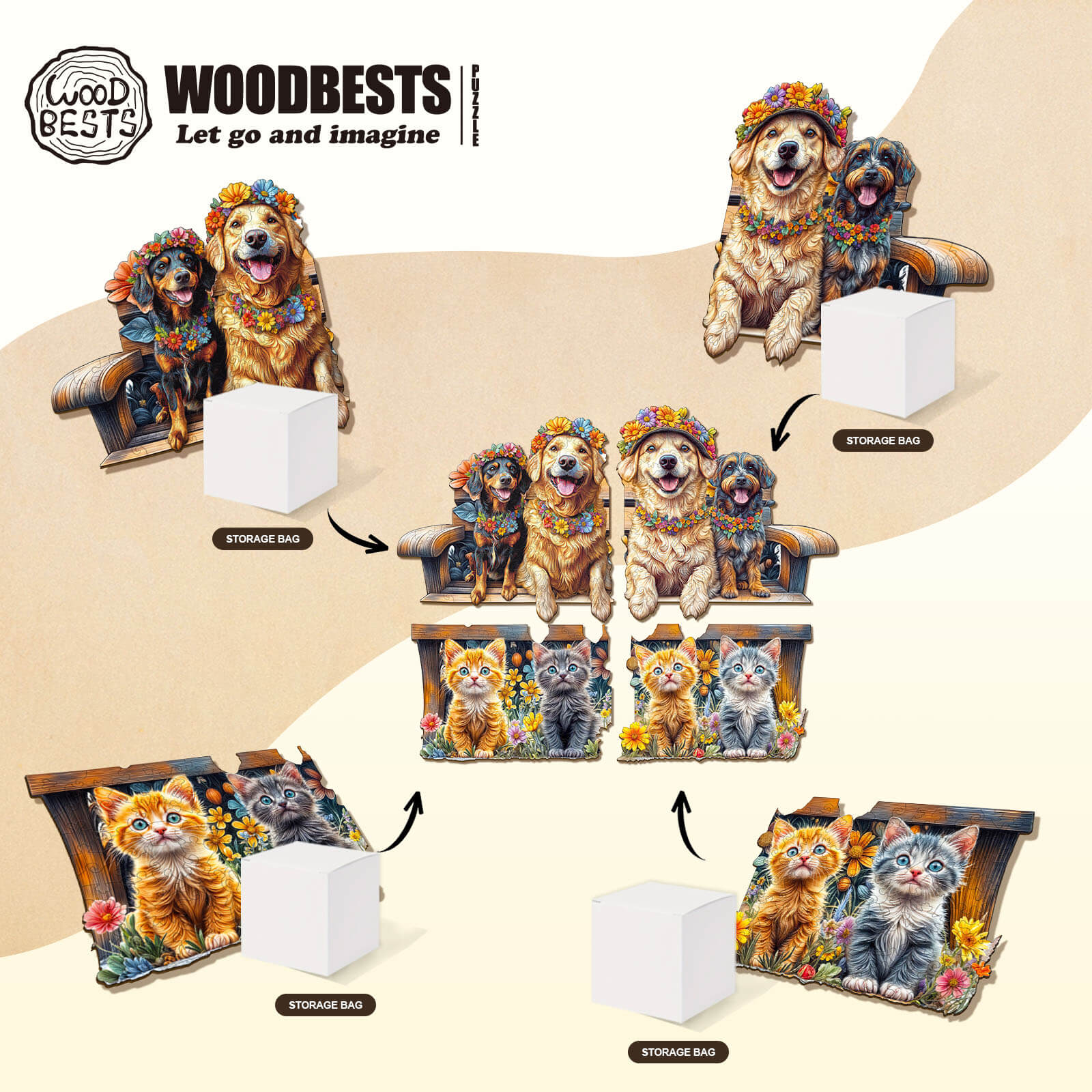 Party Puzzle-Pets on the Bench - Image 5