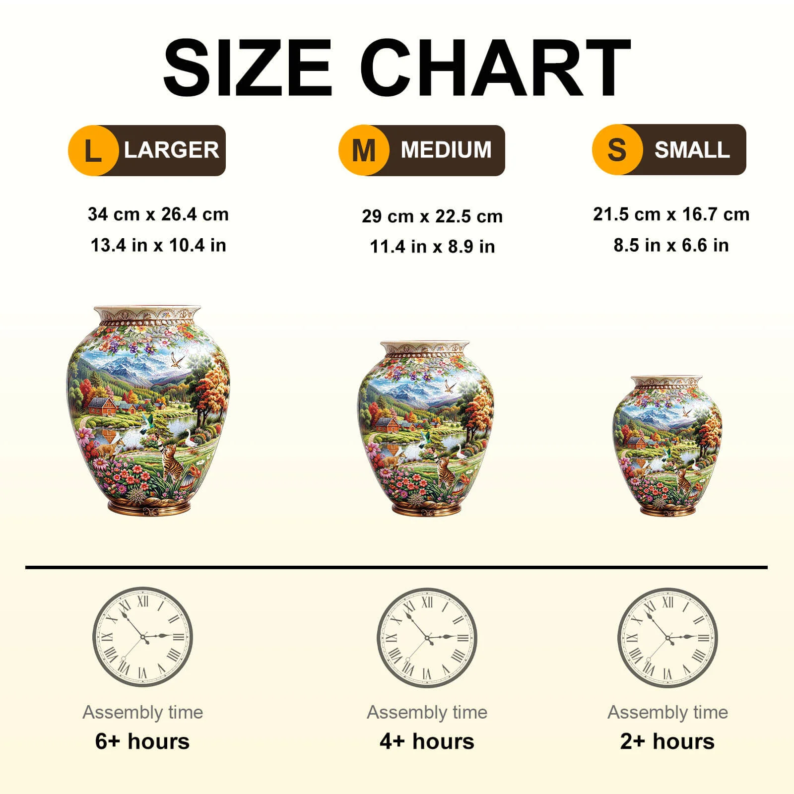 Pastoral vase Wooden Jigsaw Puzzle - Image 7