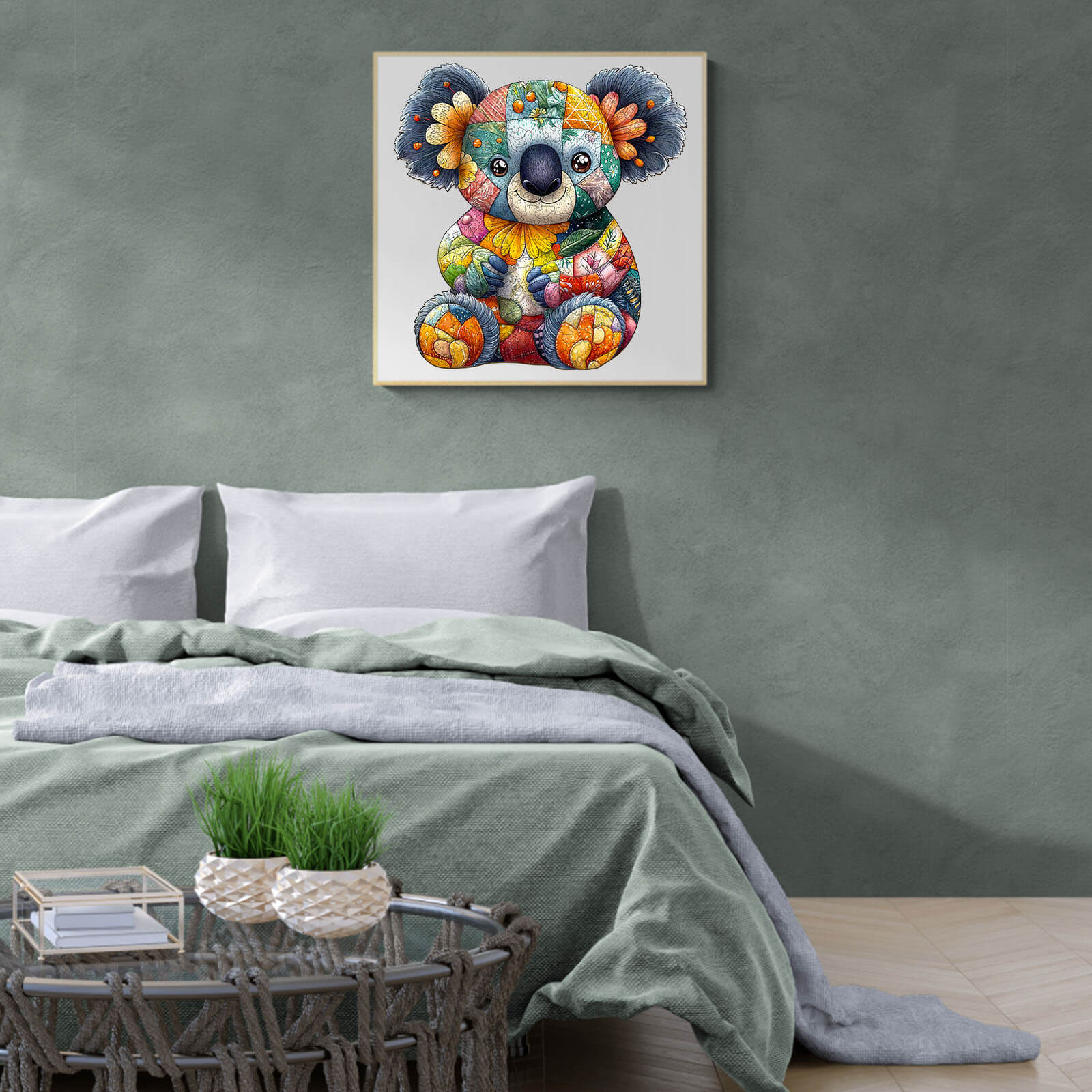 Patchwork Koala Wooden Jigsaw Puzzle - Image 8