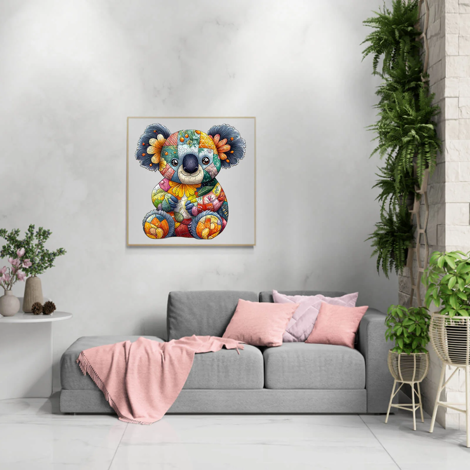 Patchwork Koala Wooden Jigsaw Puzzle - Image 9