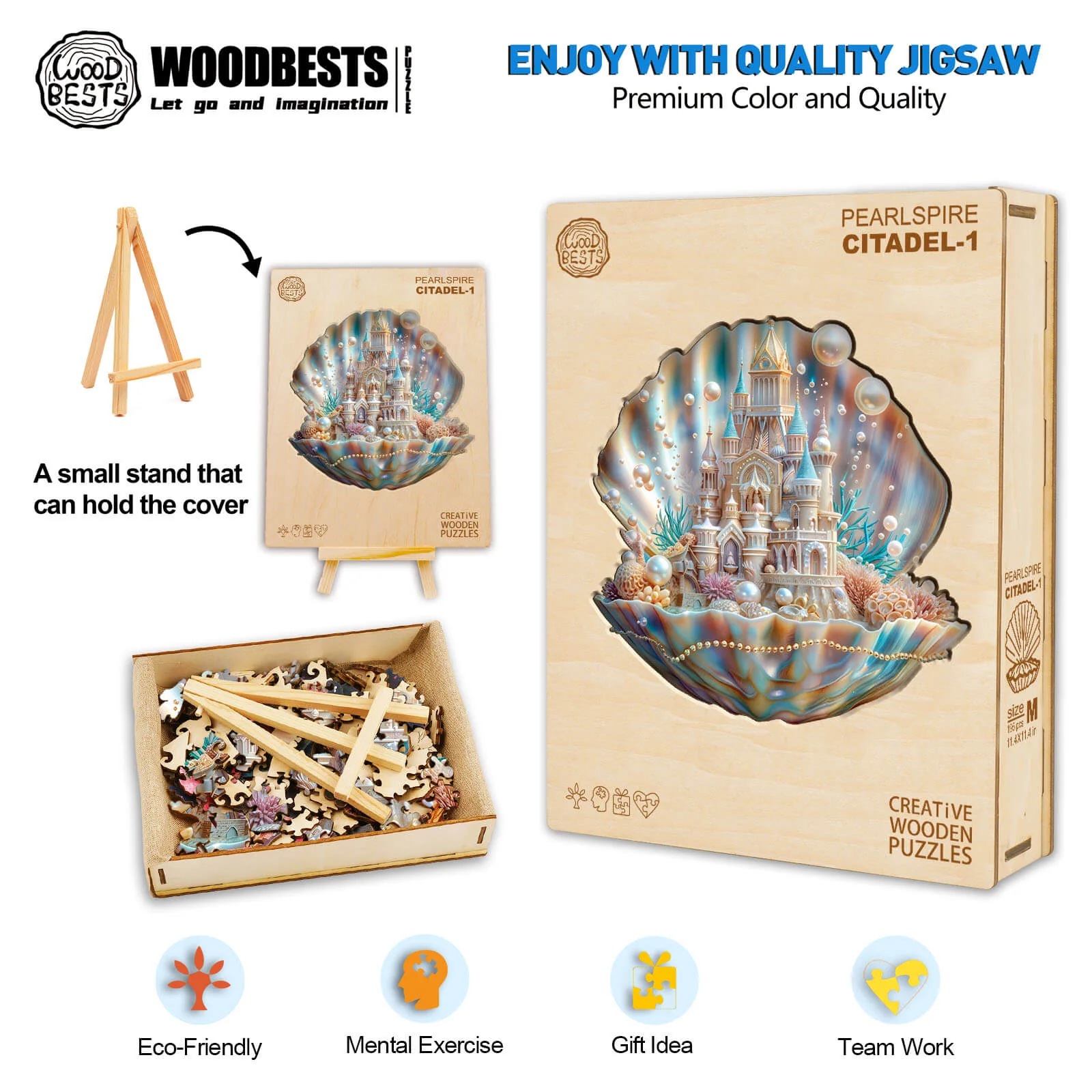 Pearlspire Citadel-1 Wooden Jigsaw Puzzle - Image 7
