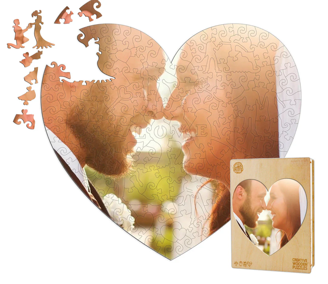 Personalized Photo Wooden Puzzle - Love Theme - Image 9