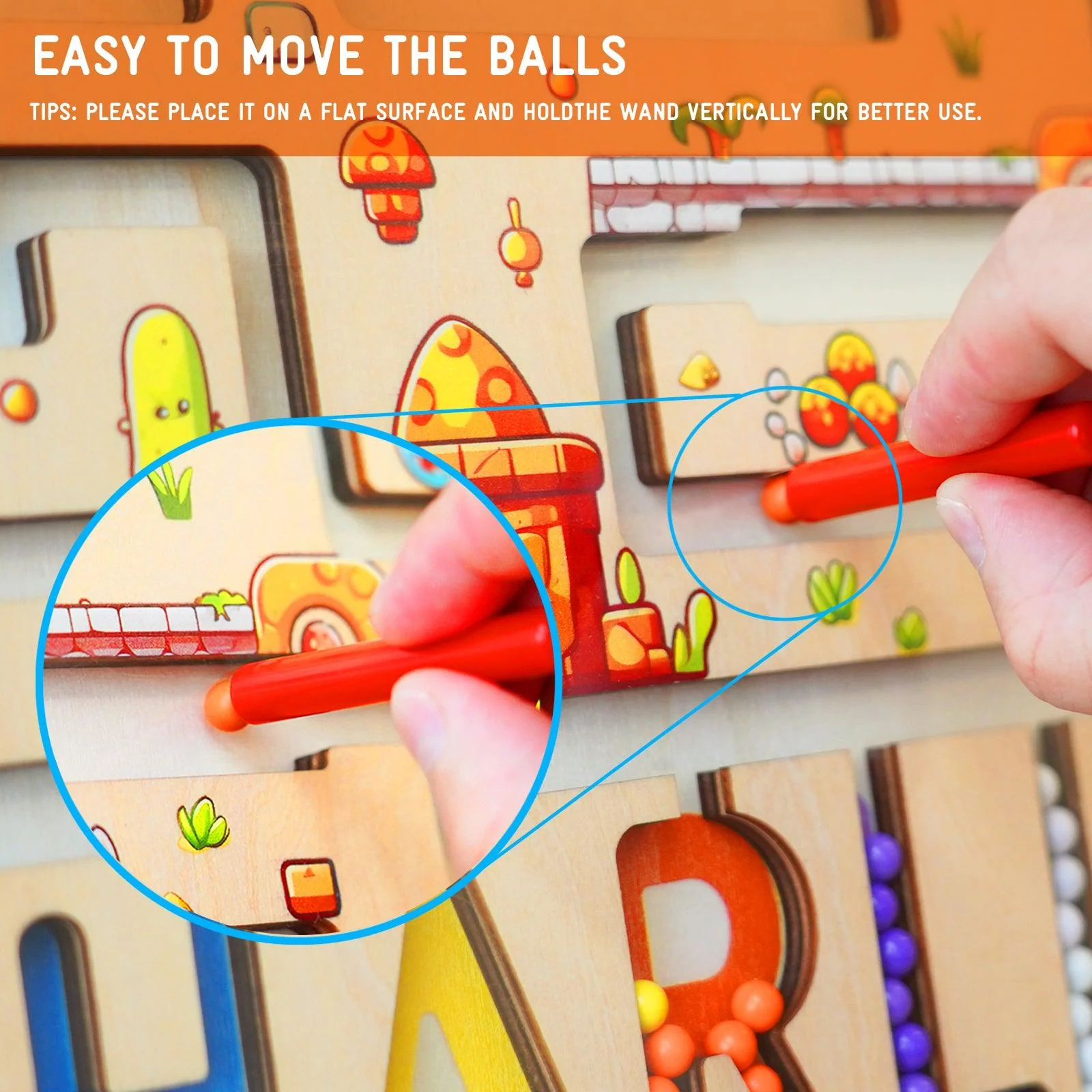 Personalized Baby Name Magnetic Maze Puzzle - Forest - Image 4