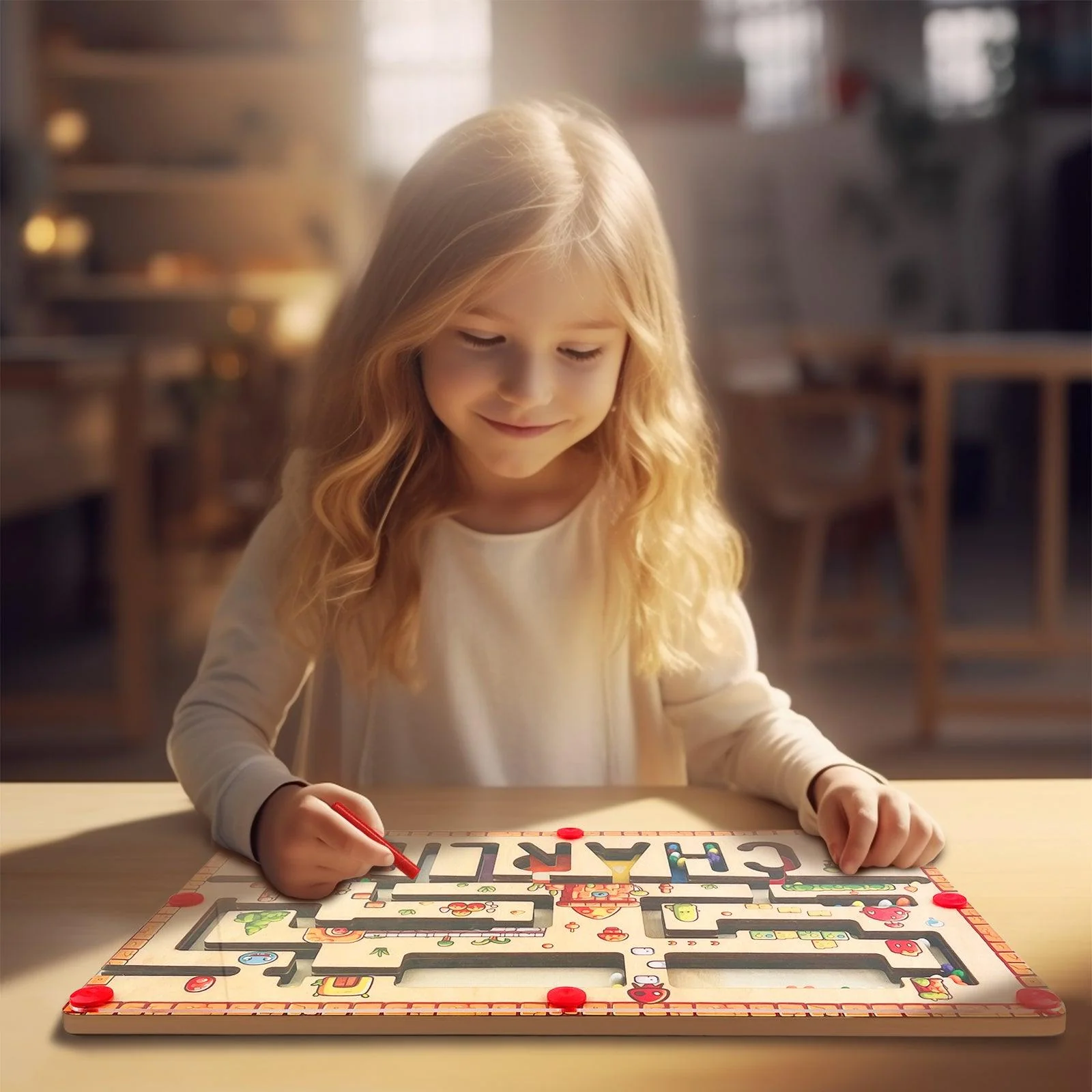 Personalized Baby Name Magnetic Maze Puzzle - Forest - Image 6