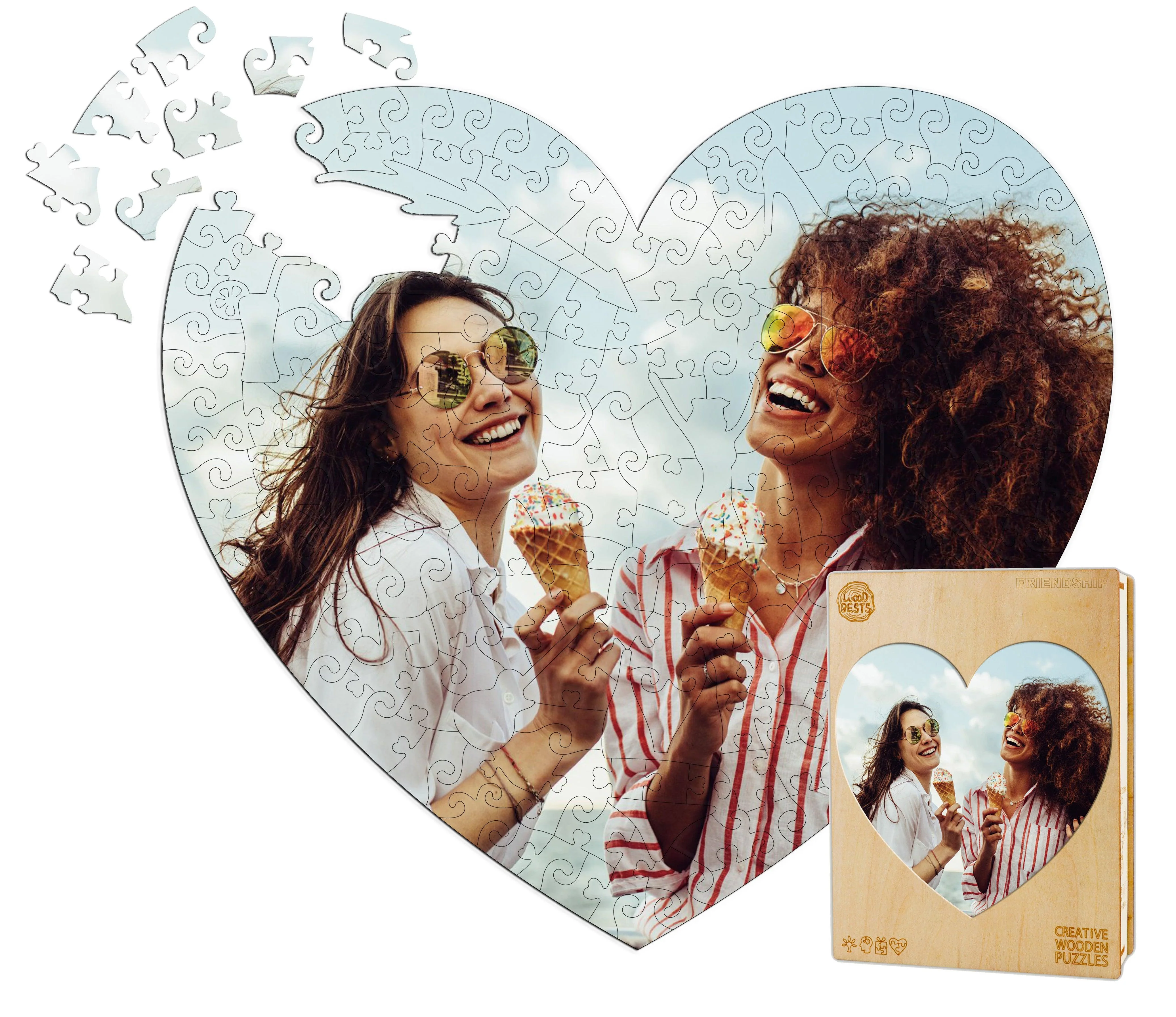 LOVE Style Personalized Friendship Photo Wooden Puzzle - Image 4