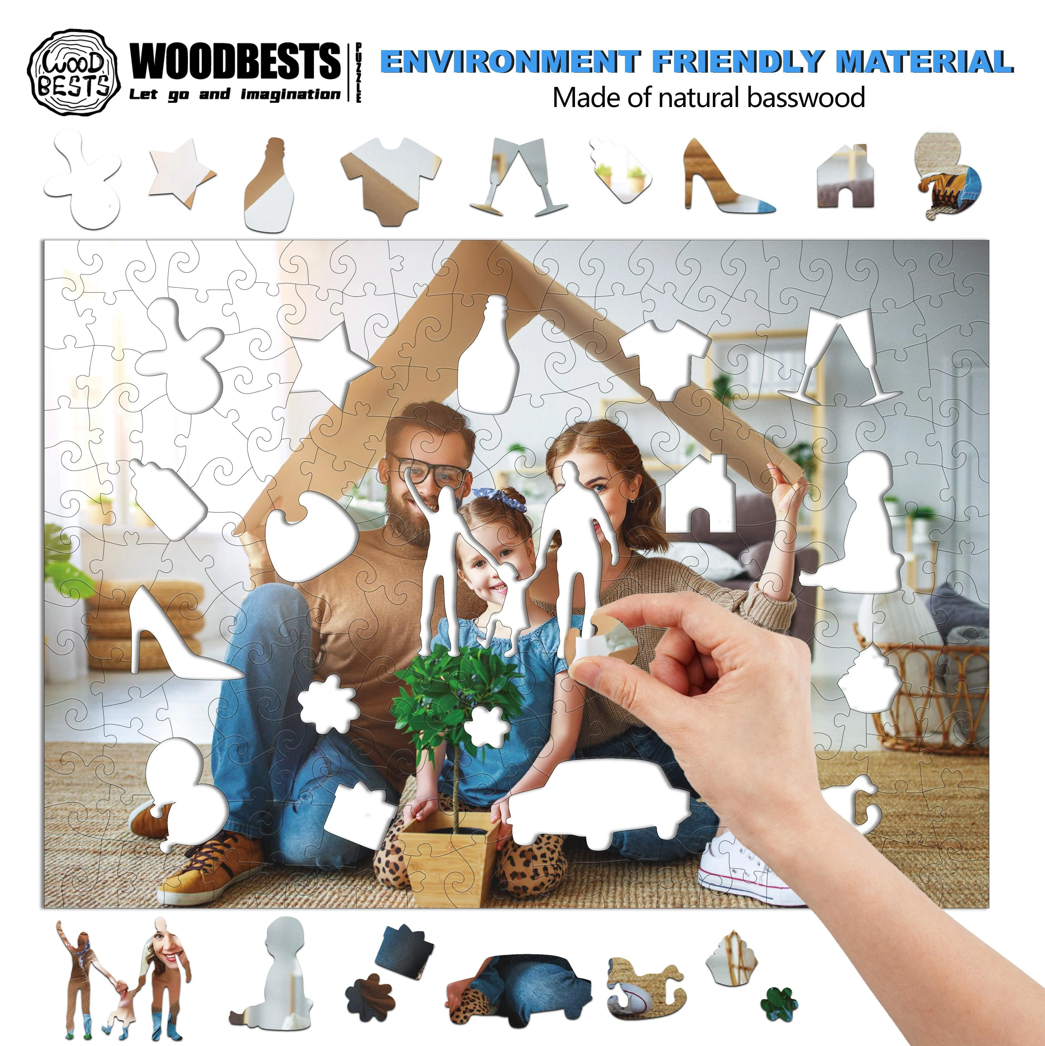 Personalized Photo Wooden Puzzle - Family Theme - Image 6