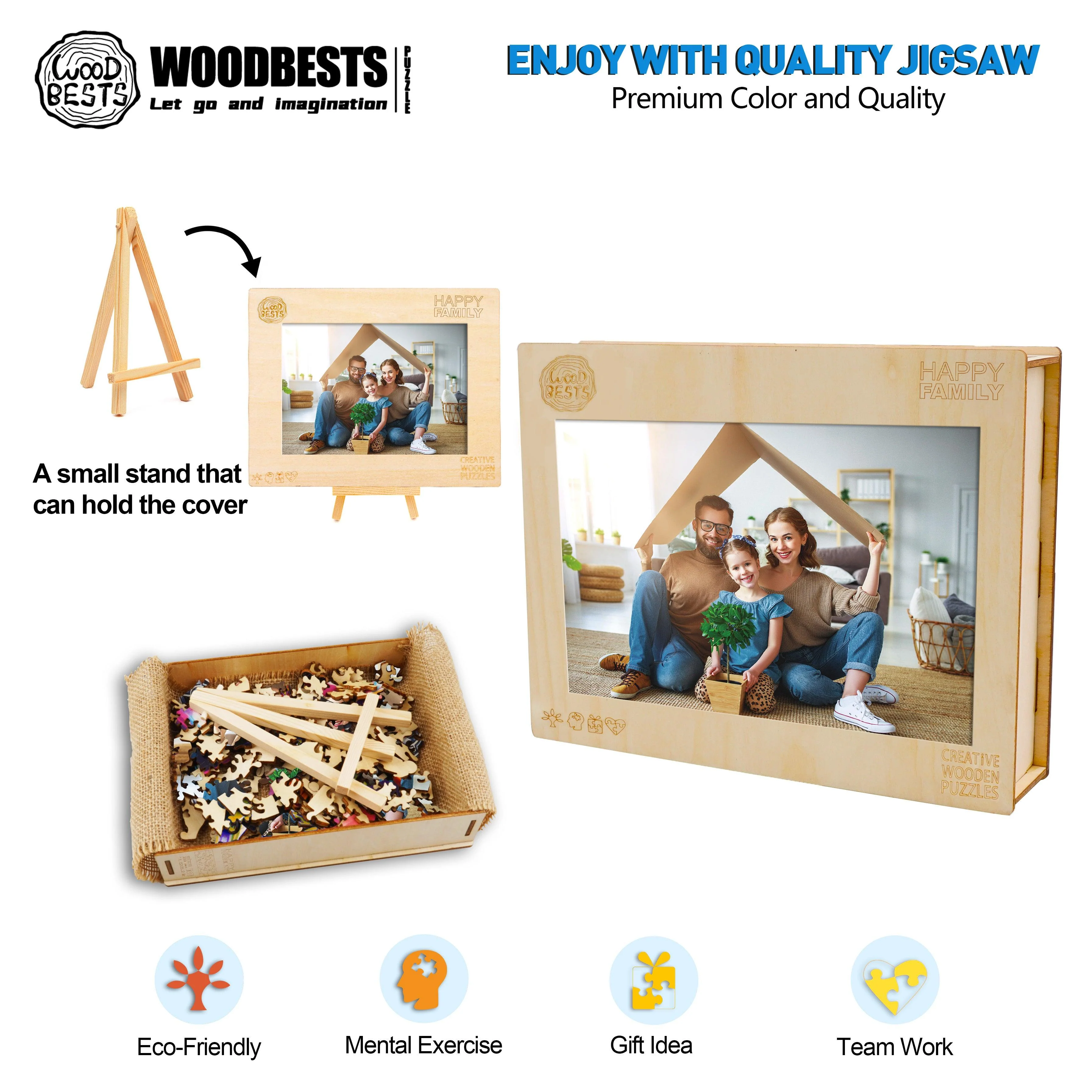 Personalized Photo Wooden Puzzle - Family Theme - Image 8