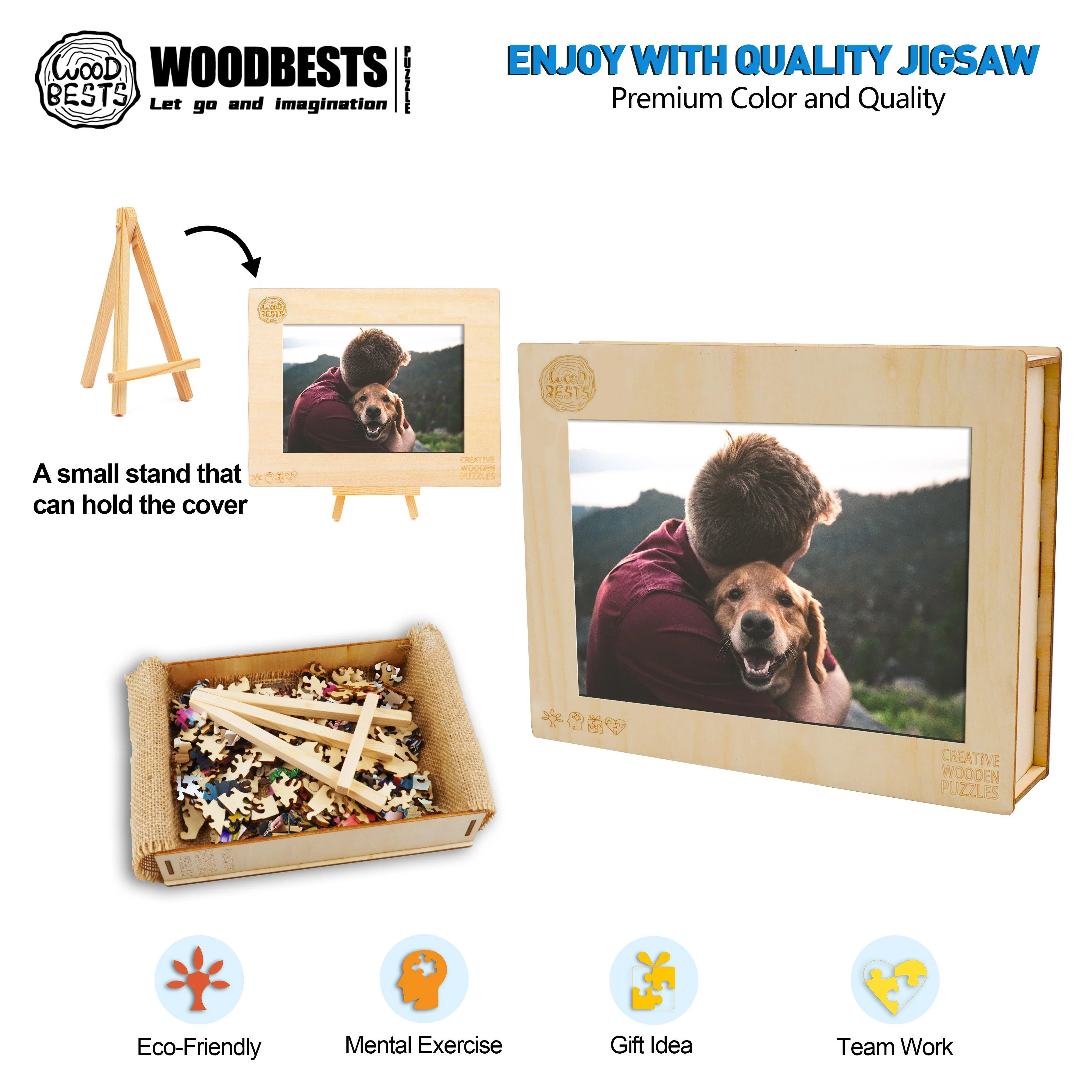 Personalized Photo Wooden Puzzle - Pet Lover Theme - Image 6