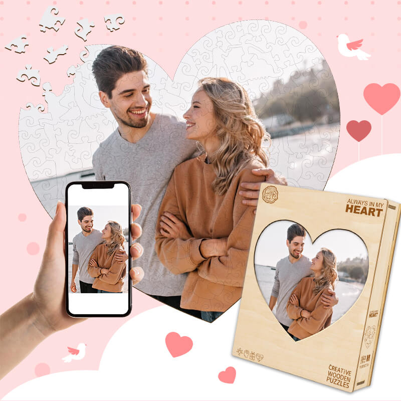 Personalized Photo Wooden Puzzle In Different Shapes and Themes - Image 10