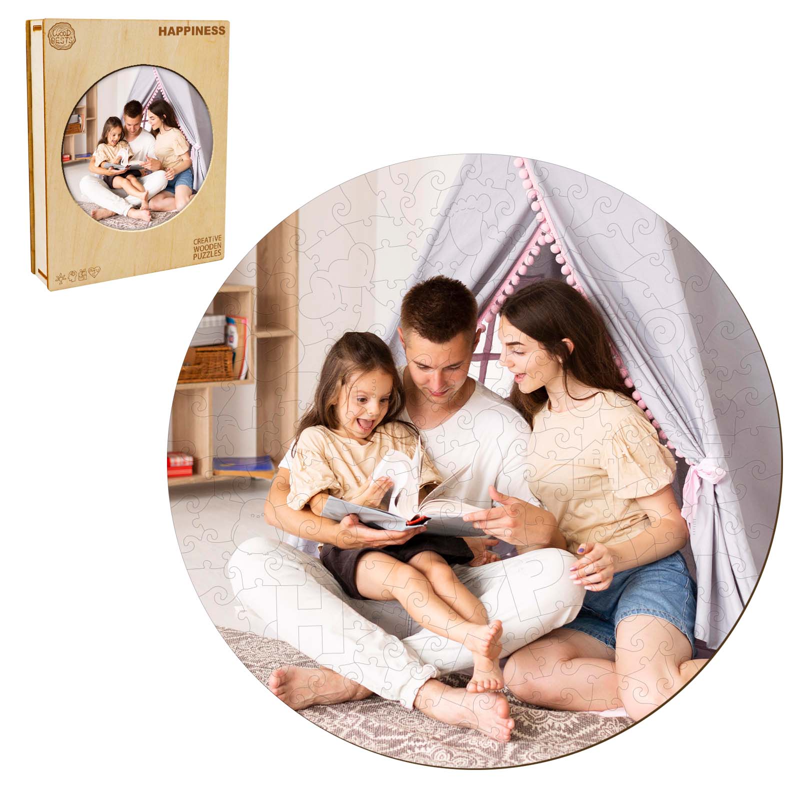 Personalized Photo Wooden Puzzle In Different Shapes and Themes - Image 3
