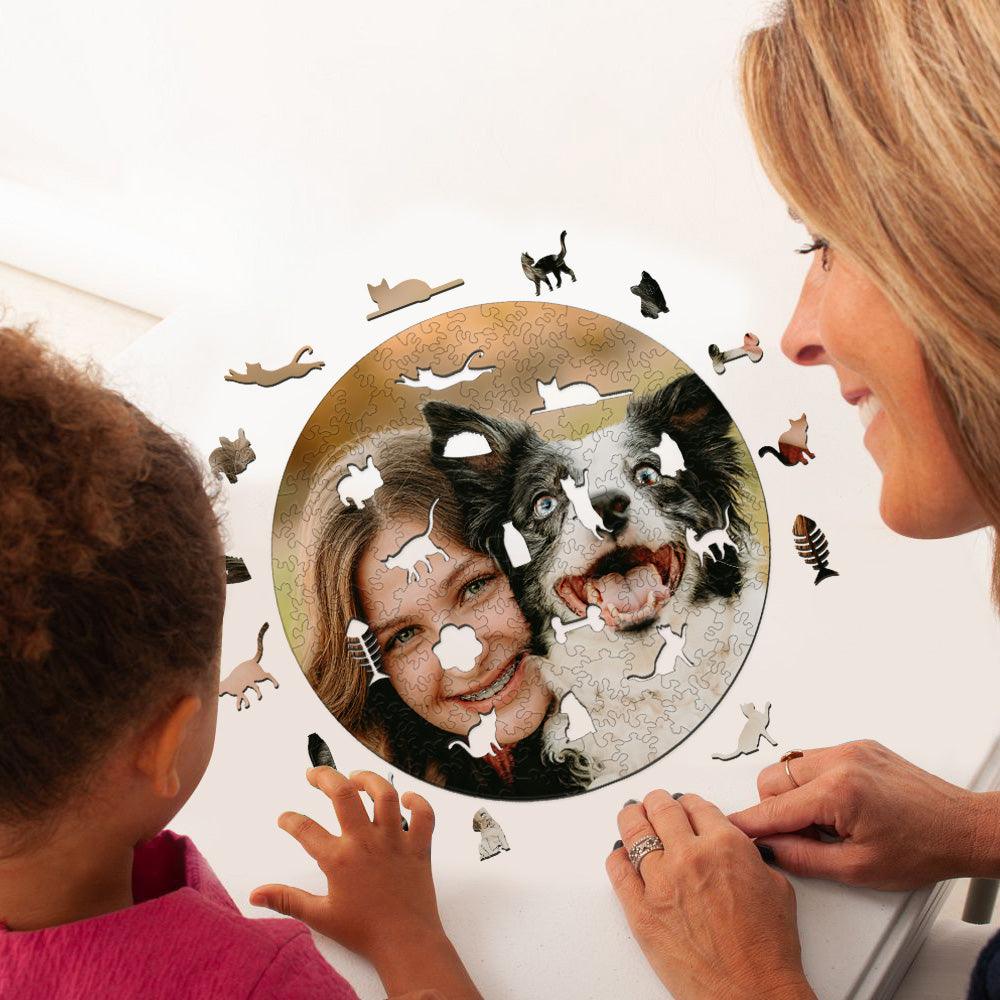 Personalized Pet Dog Lover Sweet Time Wooden Puzzle - Image 4