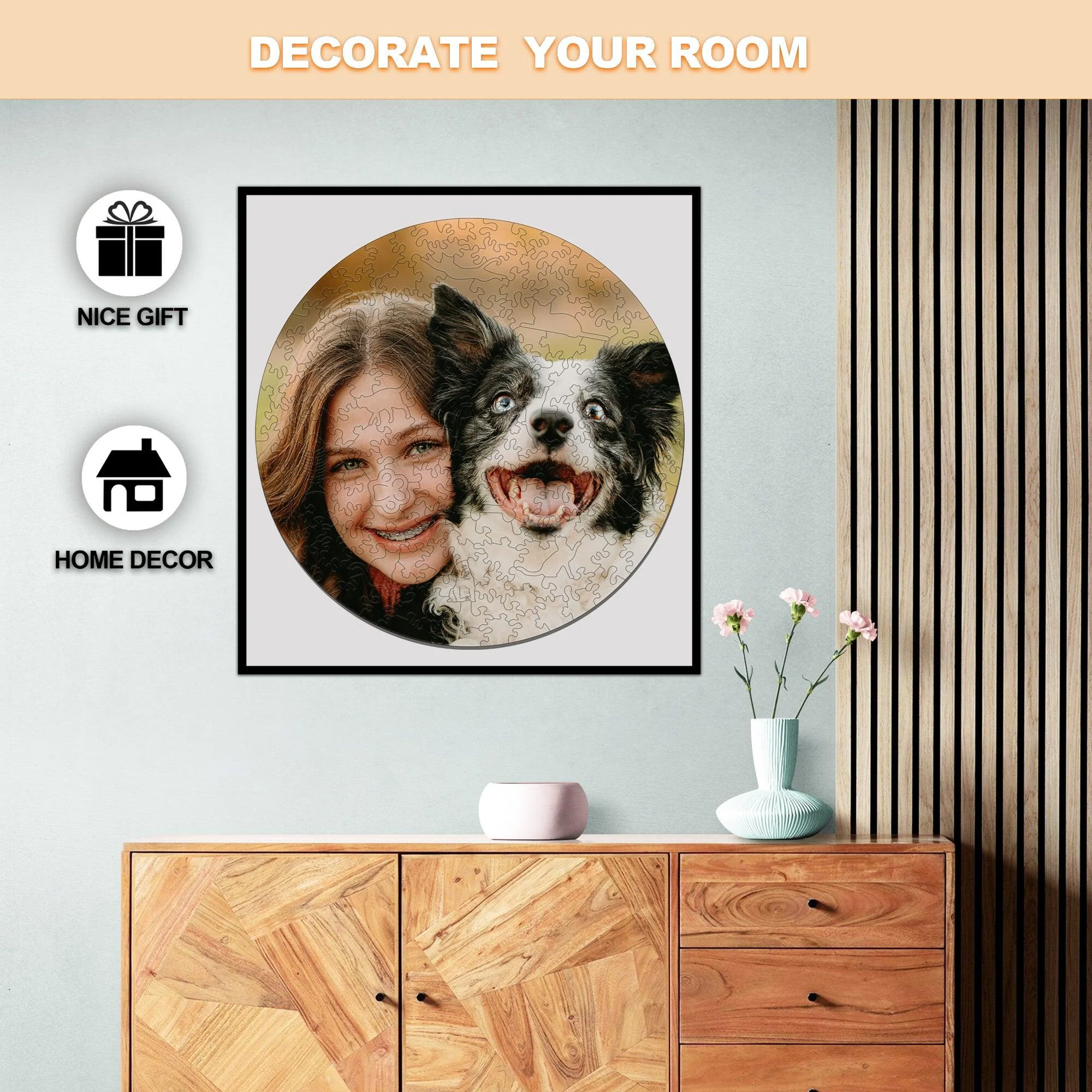 Personalized Pet Dog Lover Sweet Time Wooden Puzzle - Image 5
