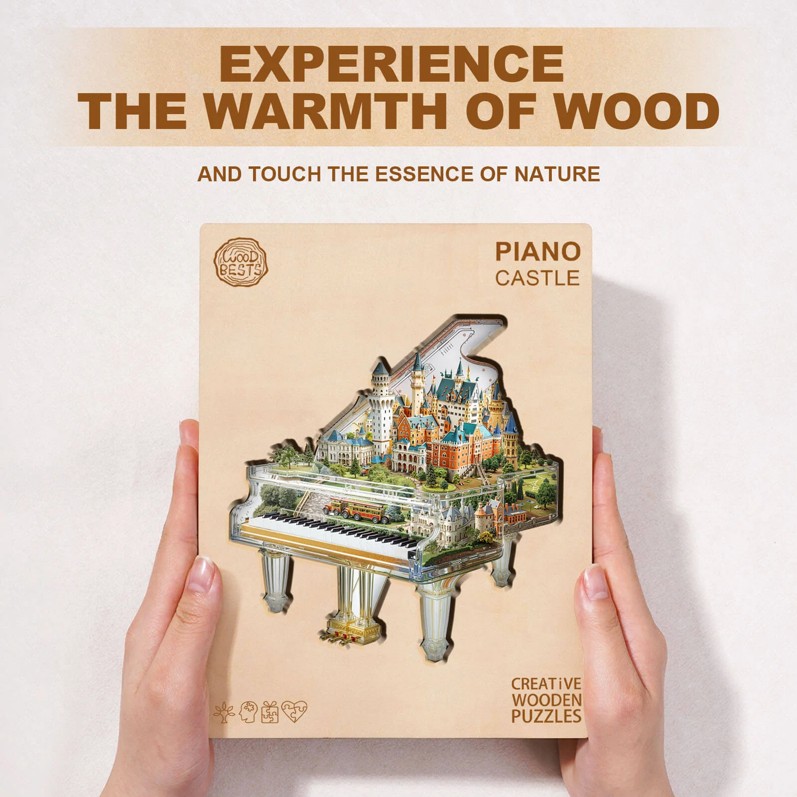 Piano Castle Wooden Jigsaw Puzzle - Image 3