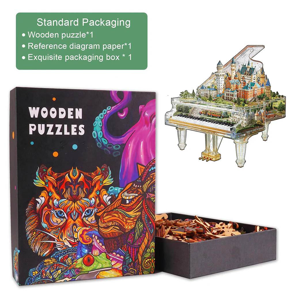 Piano Castle Wooden Jigsaw Puzzle - Image 5