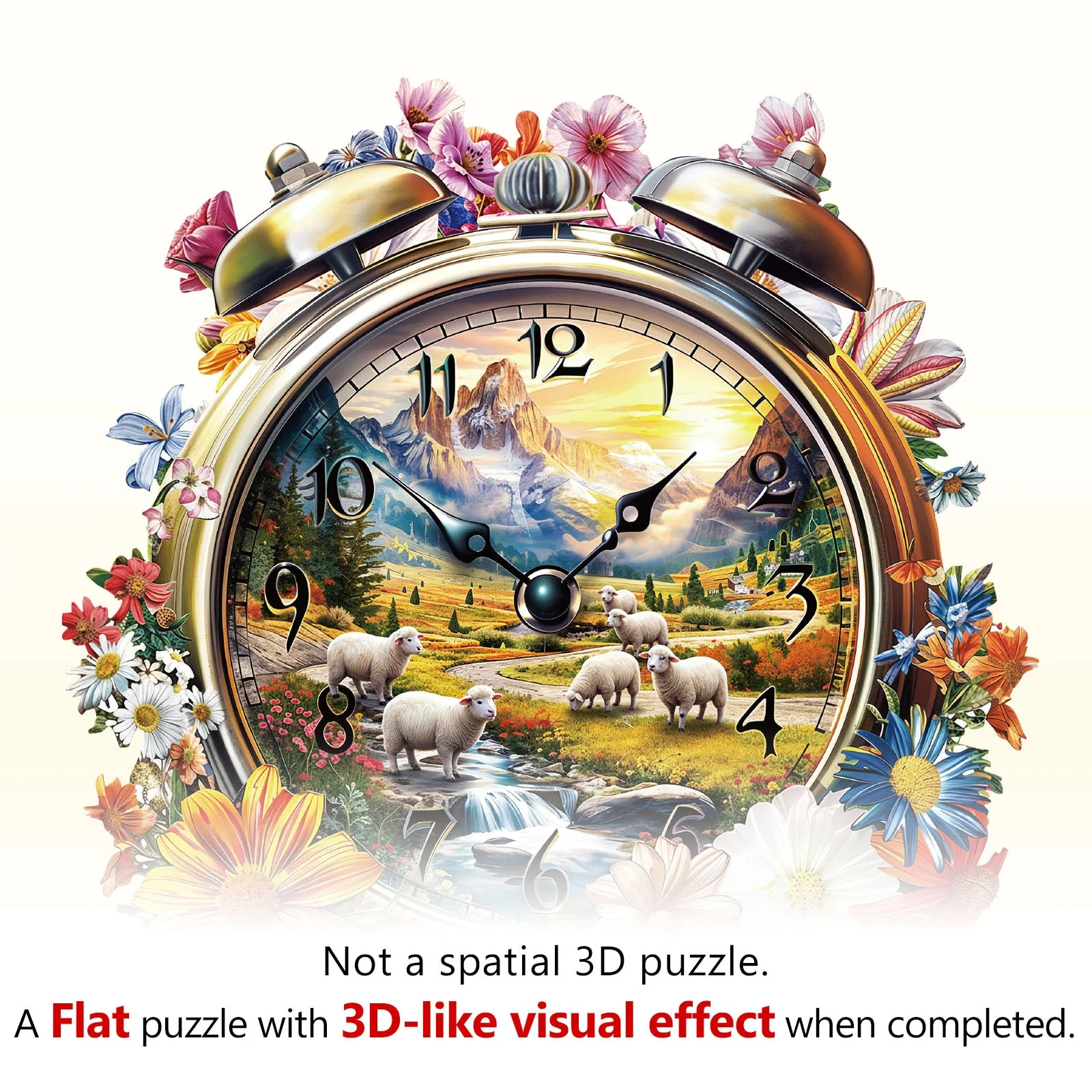 Prairie Clock Wooden Jigsaw Puzzle - Image 3